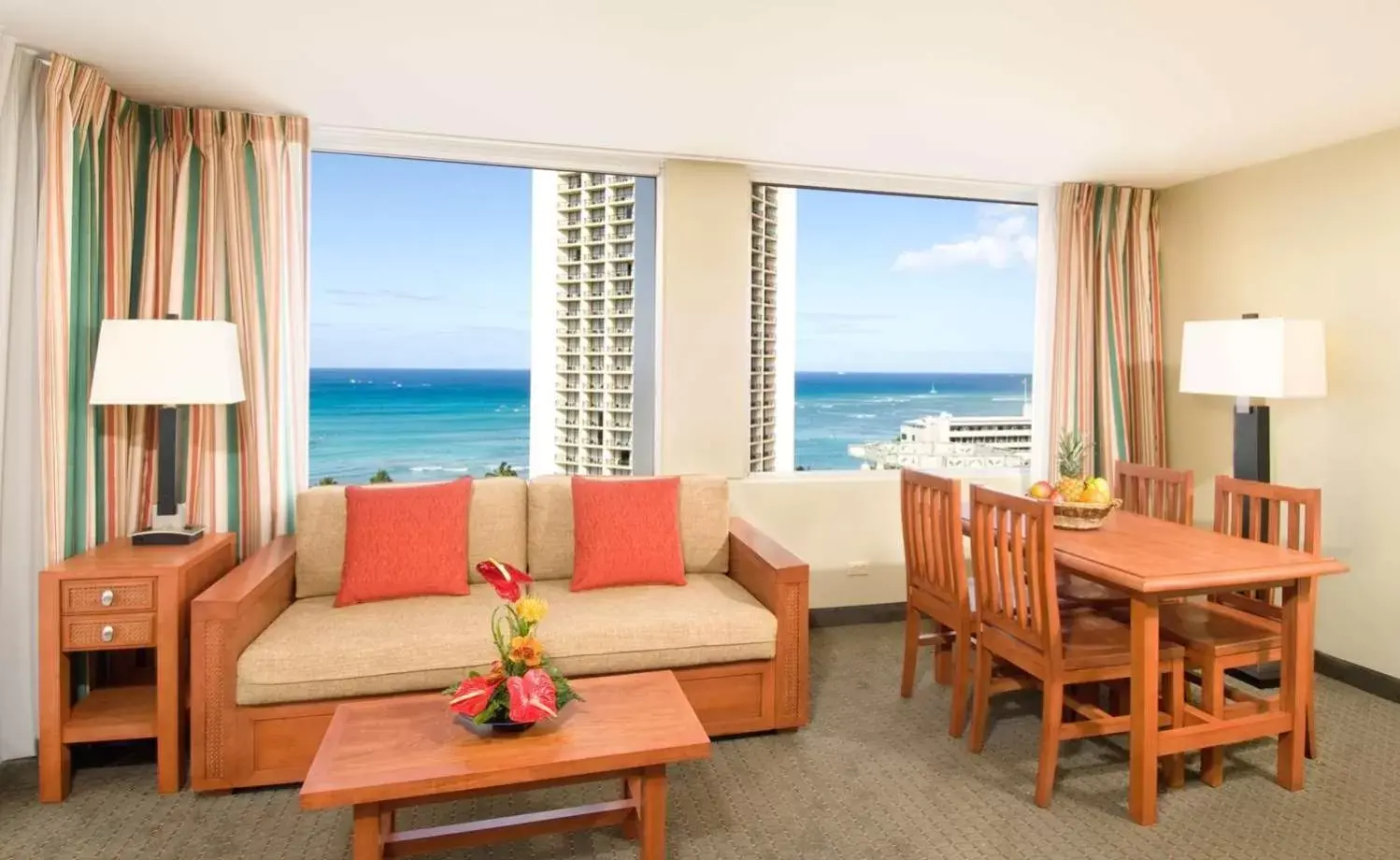 Living room, Sea View in Pacific Monarch