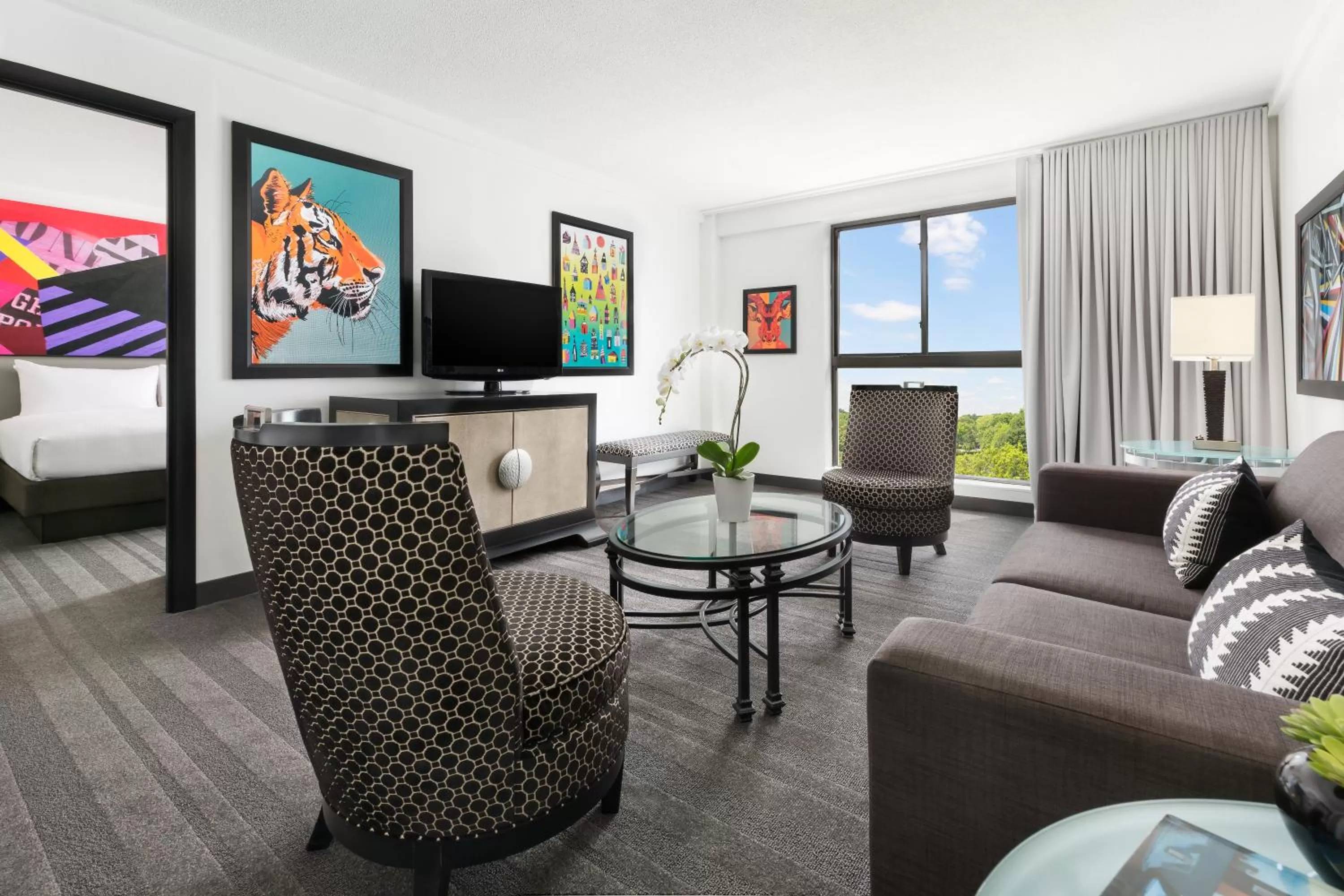 Living room in Studio Allston Hotel Boston