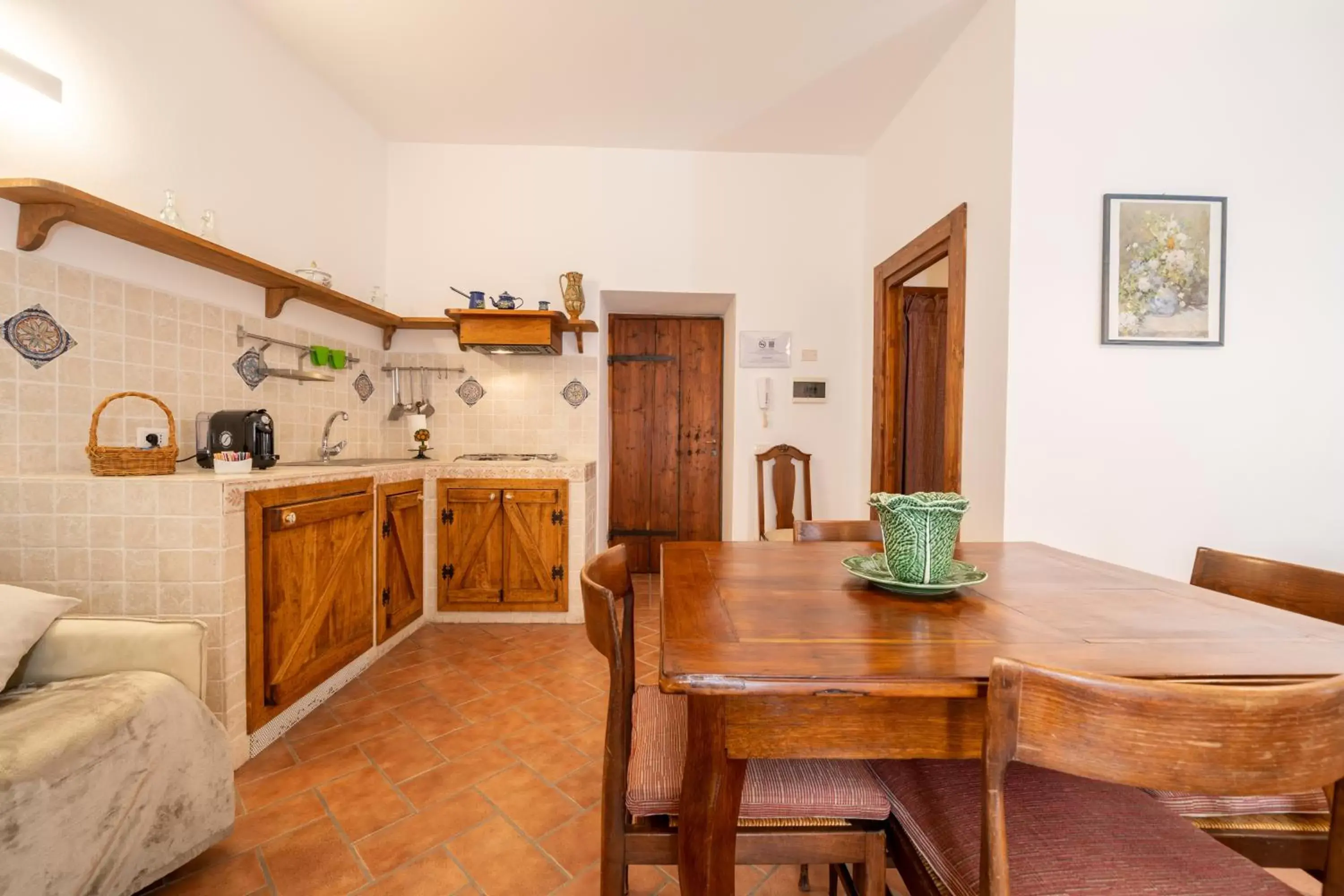 Living room, Kitchen/Kitchenette in Affittacamere Valentina