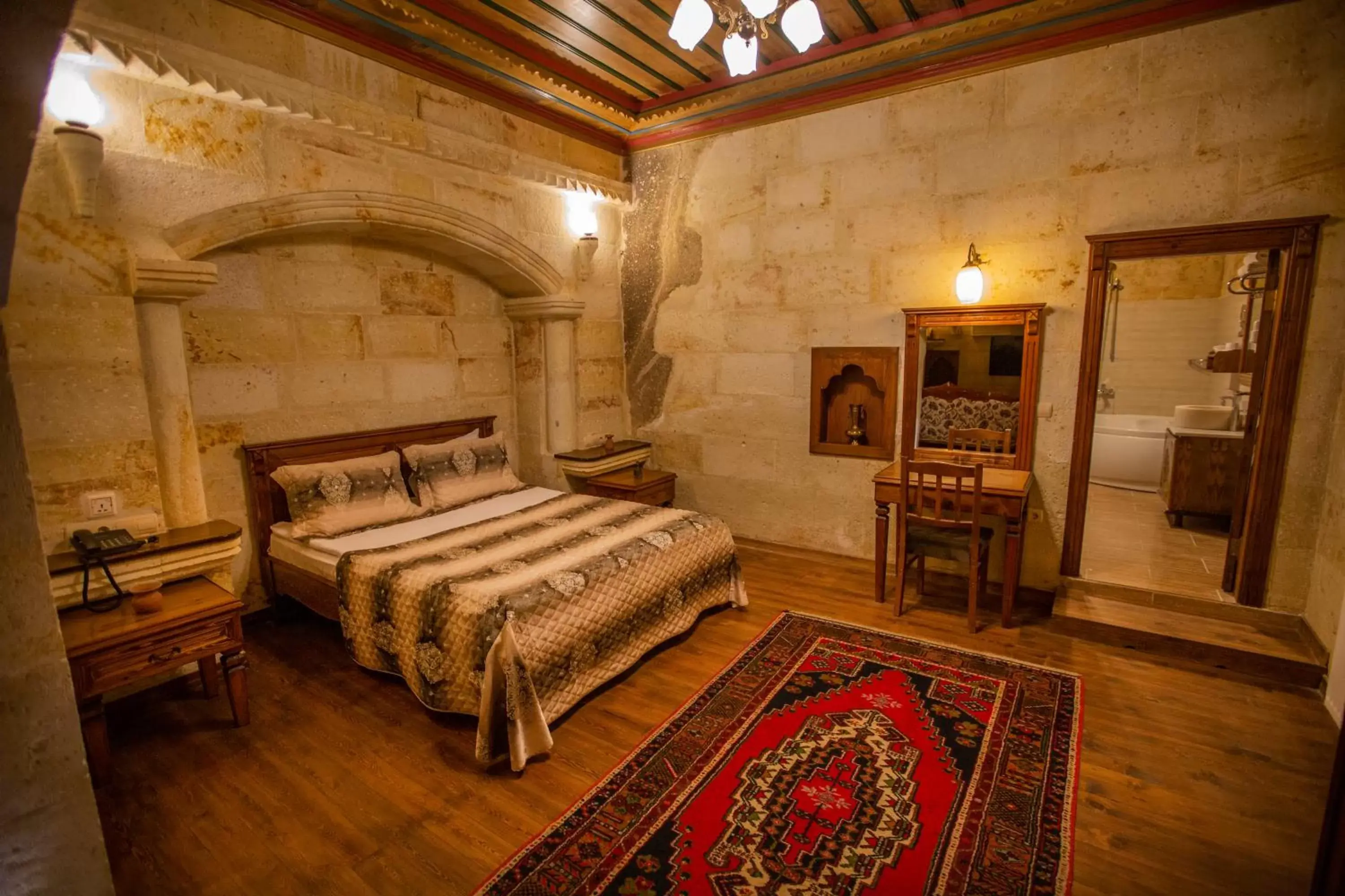 Bedroom in Stone House Cave Hotel