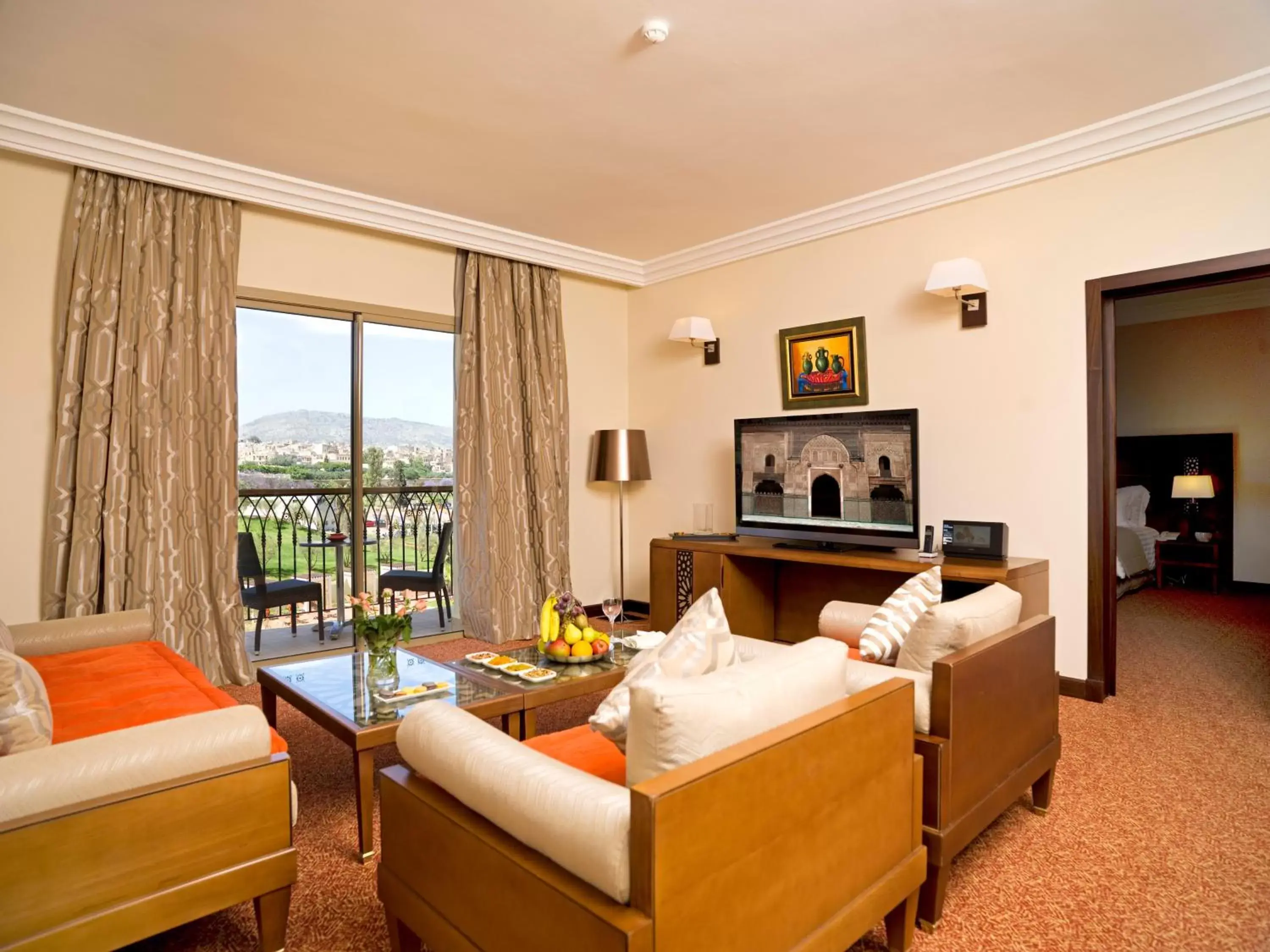 Balcony/Terrace, Seating Area in Palais Medina & Spa