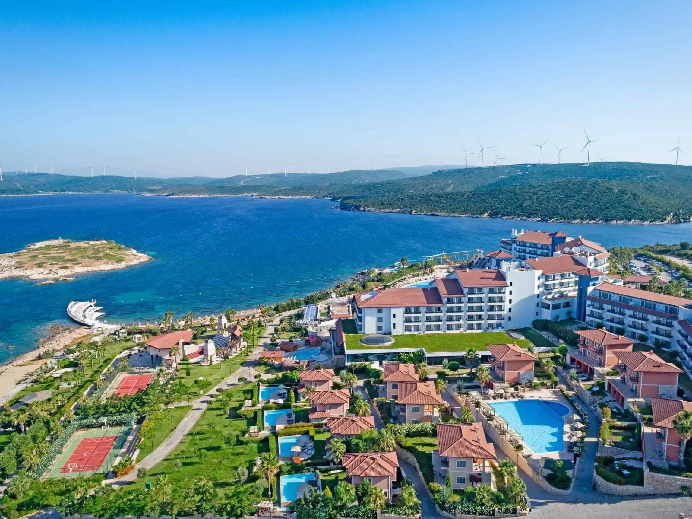 Bird's eye view in Royal Teos Thermal Resort Clinic & Spa - Halal Hotel Bird's eye view in Royal Teos Thermal Resort Clinic & Spa - Halal Hotel