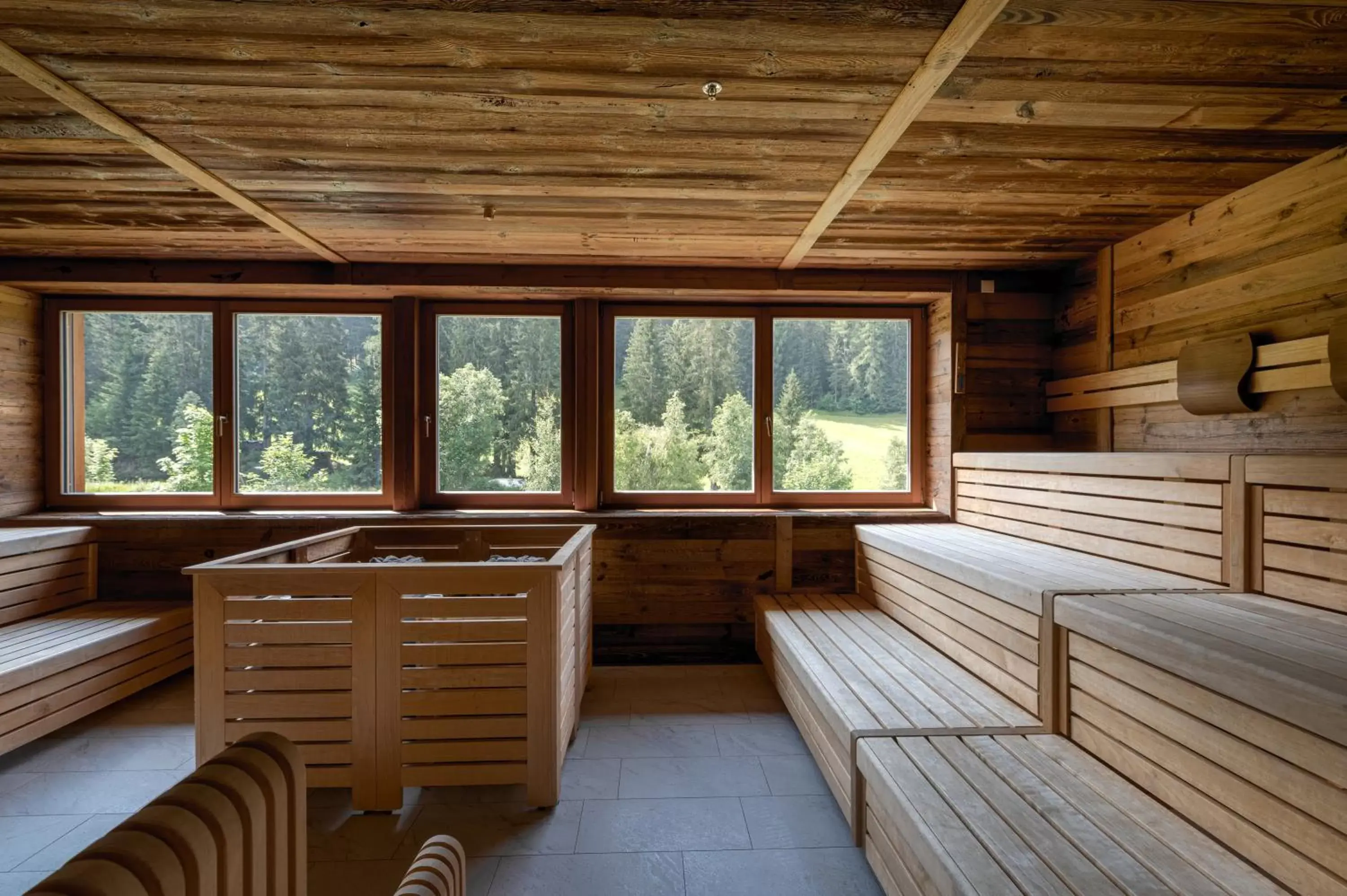 Sauna in Alpine Nature Hotel Stoll