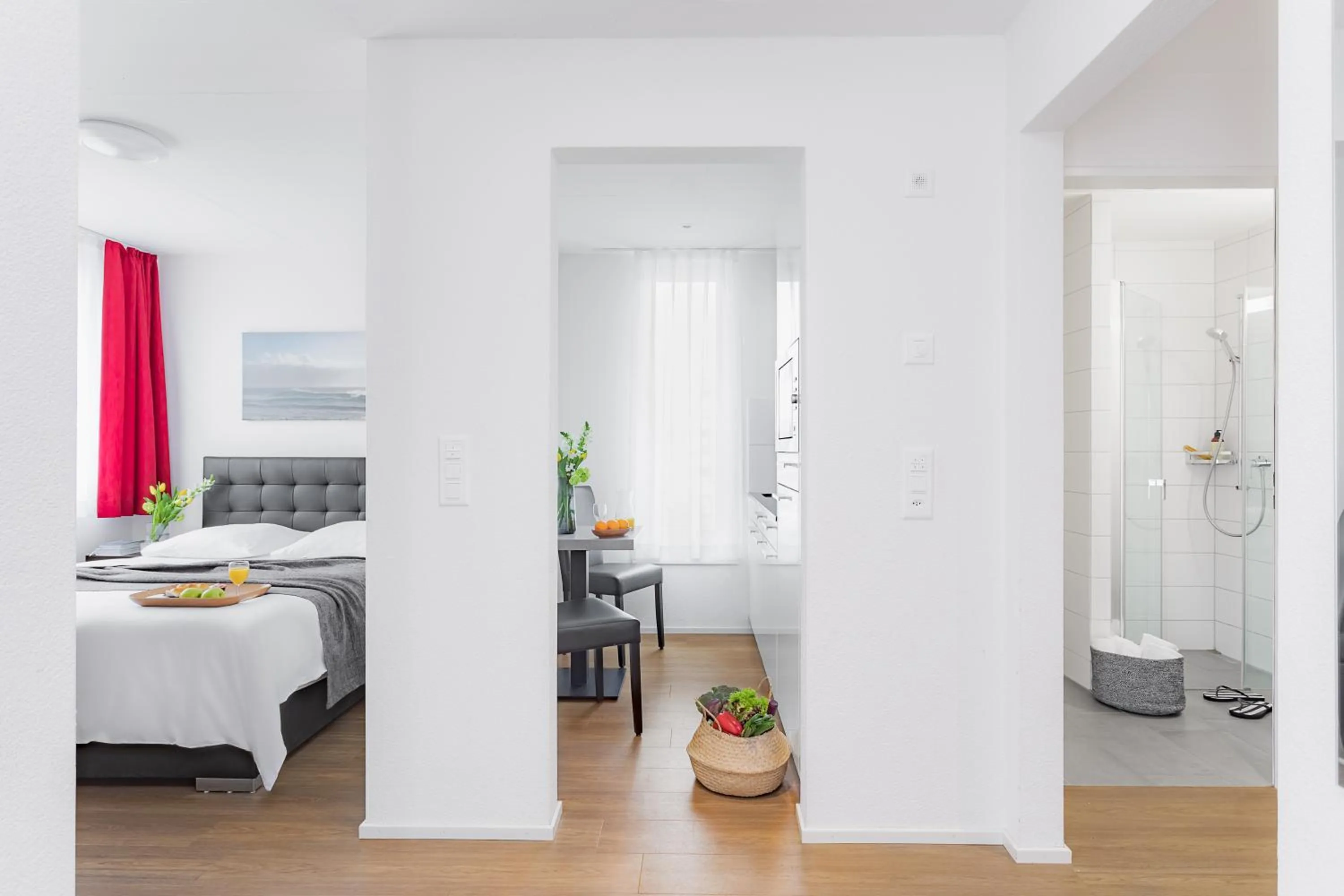 Photo of the whole room, Bed in Swiss Star Zurich Airport - Self Check-In