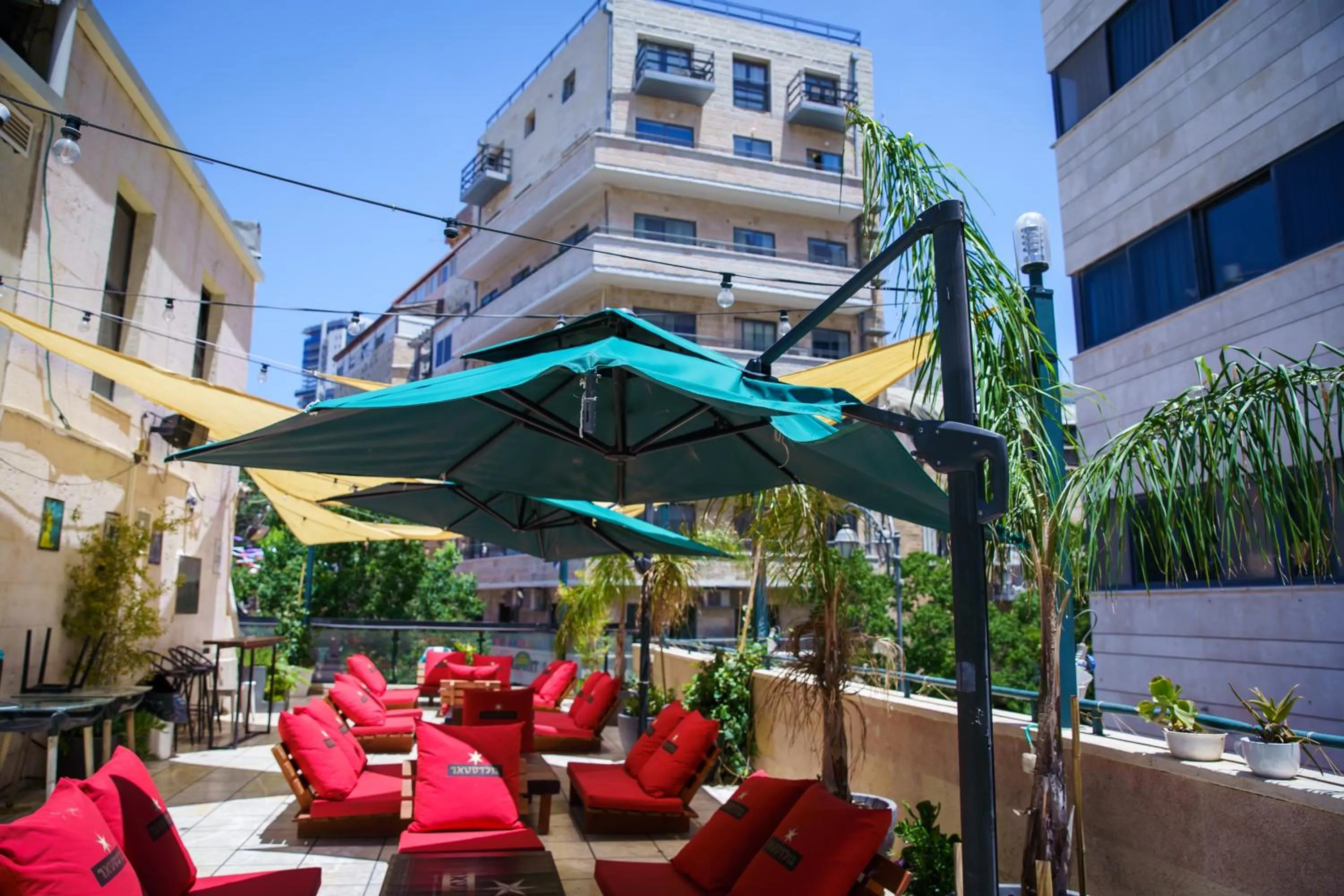 Patio in Cinema Hostel Jerusalem