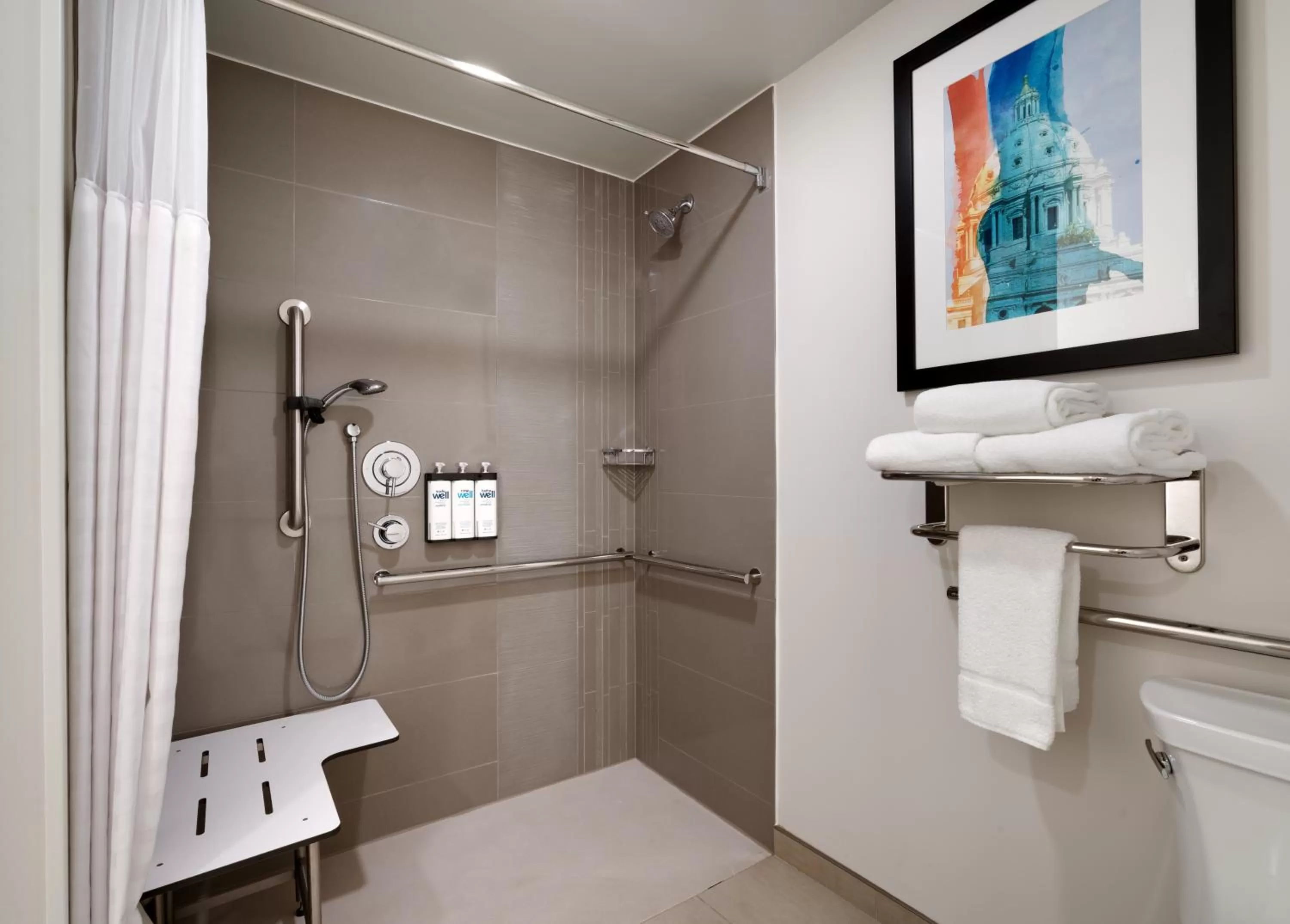 Bathroom in Hyatt House Rochester Mayo Clinic Area