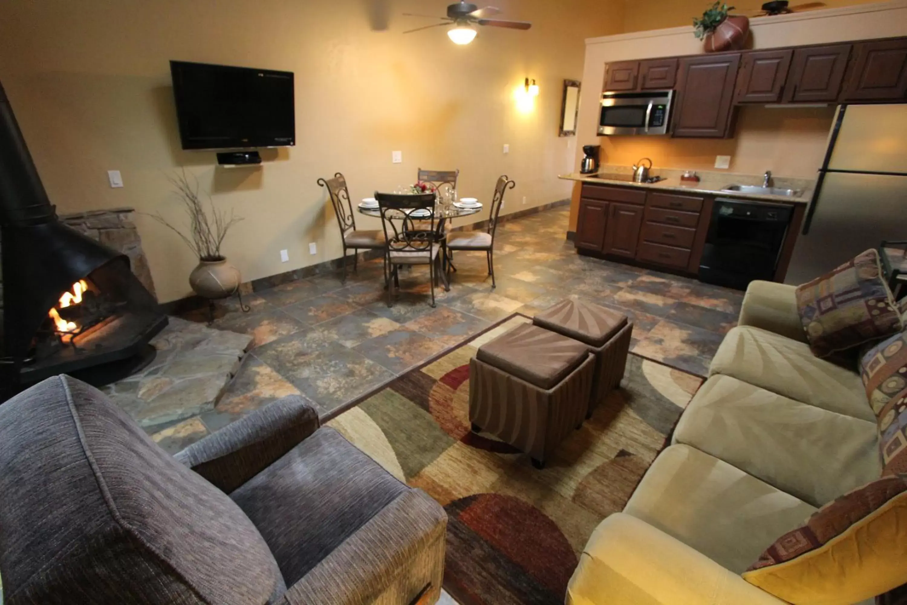 Living room, Seating Area in Villas at Poco Diablo, a VRI resort