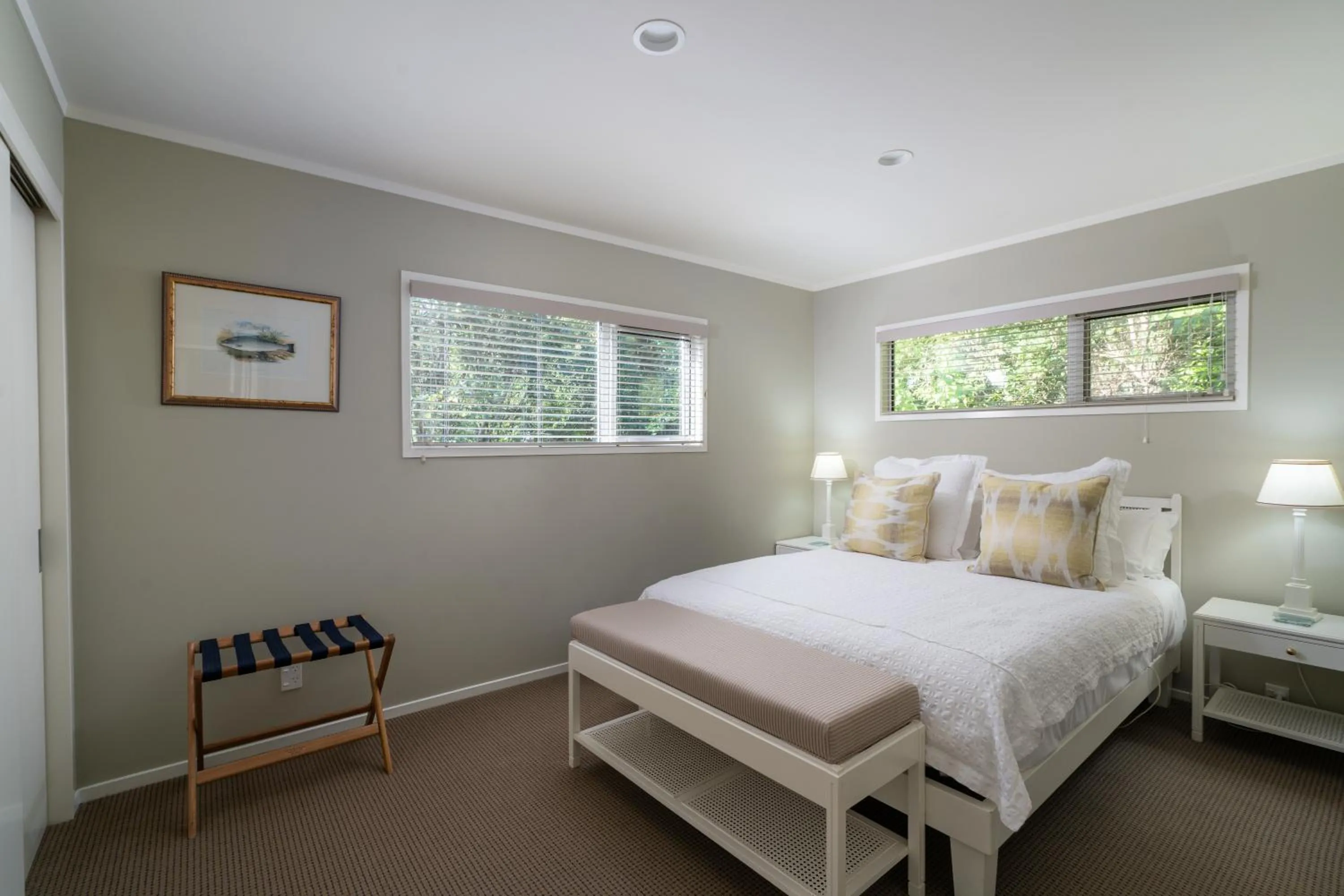 Bed in Tongariro Lodge