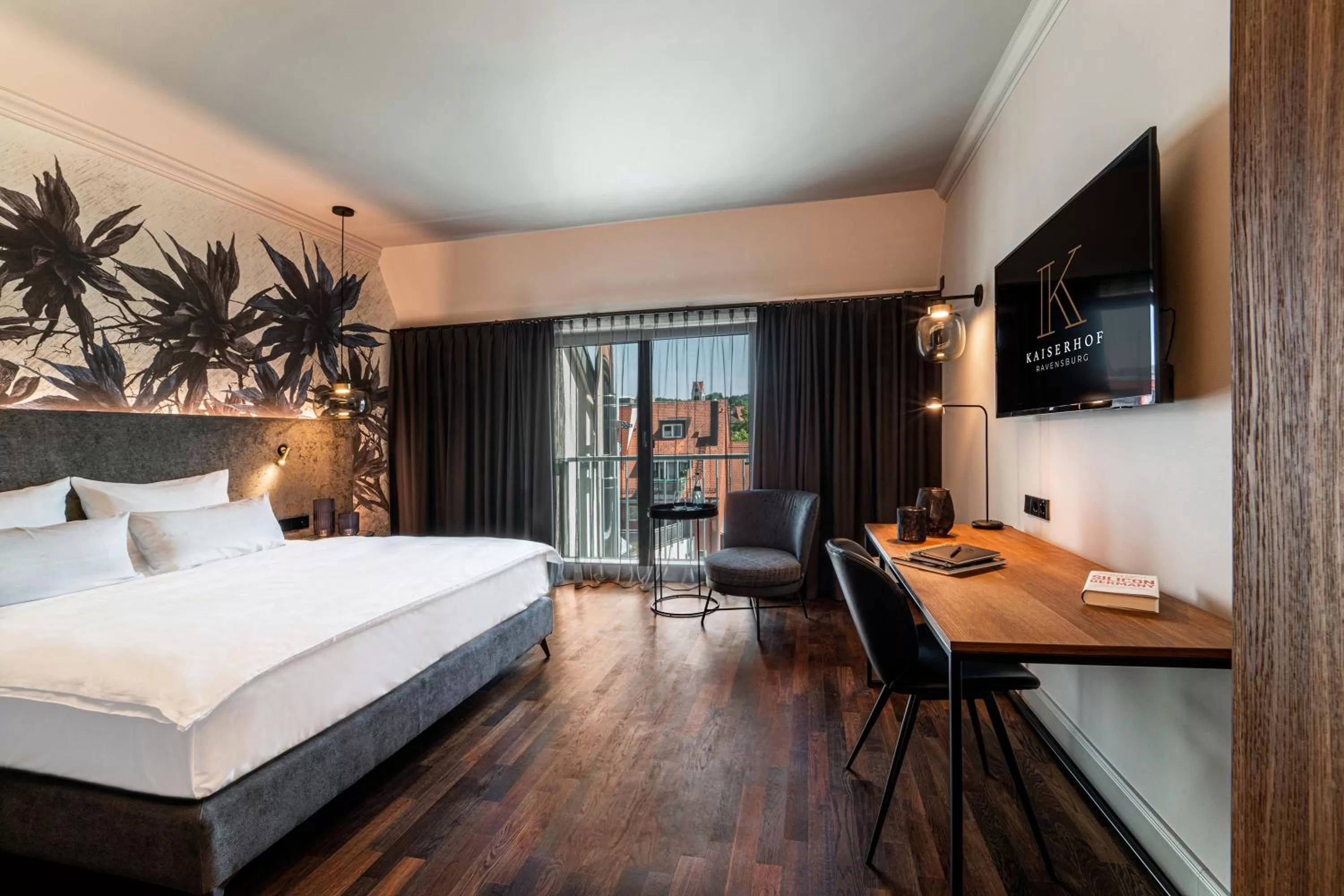 Bed in Hotel Kaiserhof Ravensburg