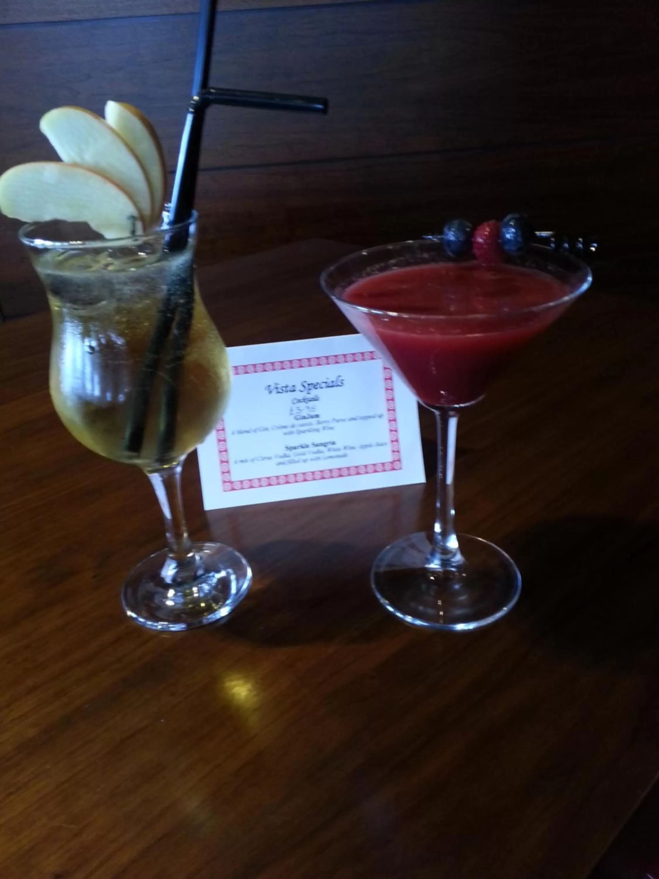 Alcoholic drinks in Horizon Hotel