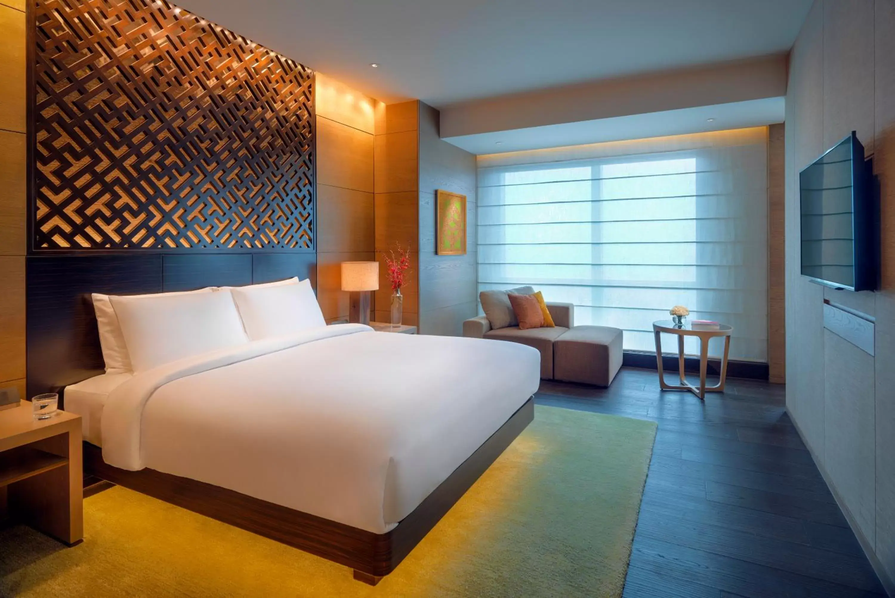 Photo of the whole room, Bed in Park Hyatt Guangzhou - Free Shuttle Bus To Canton Fair Complex During Canton Fair Period
