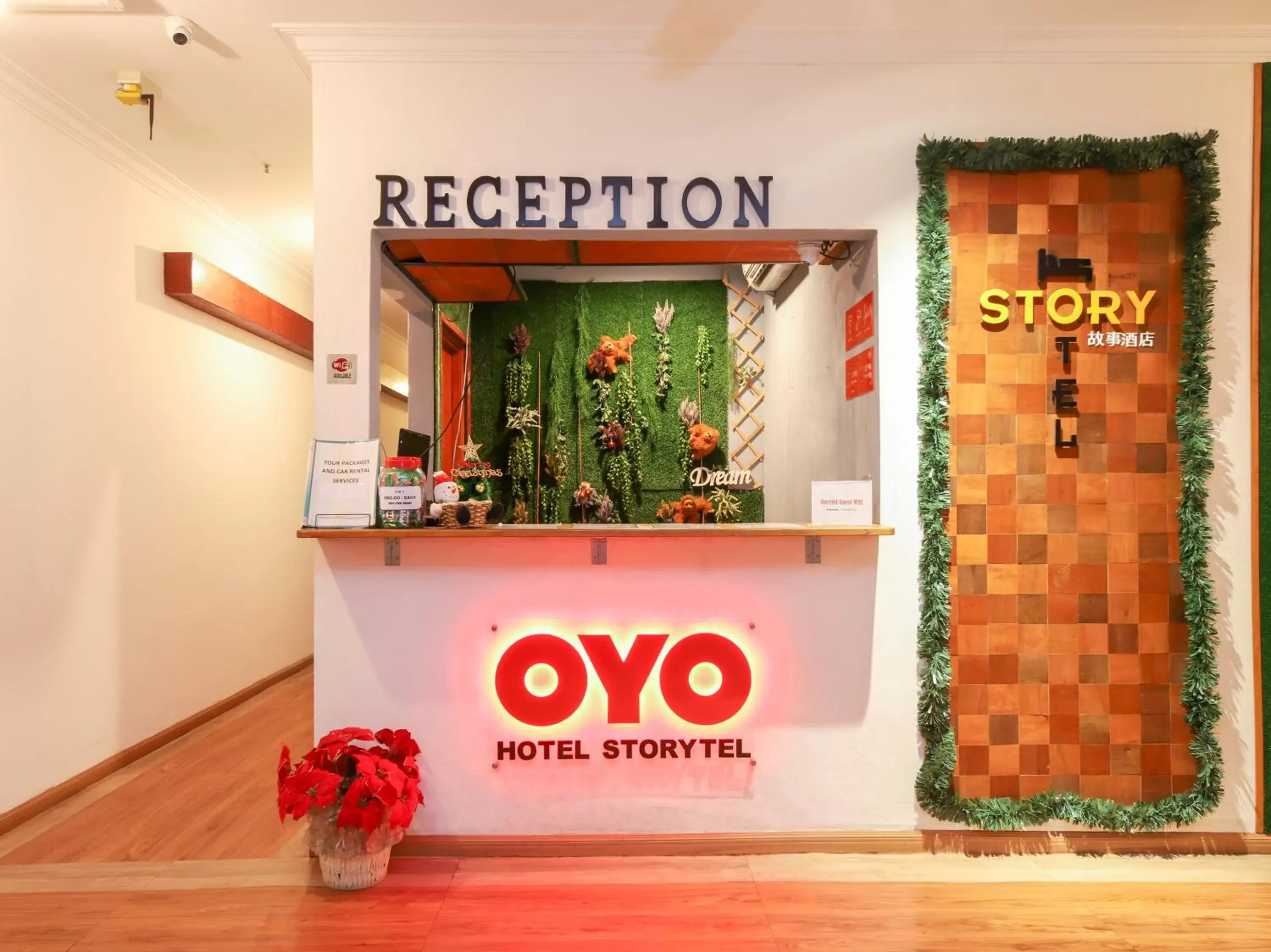 Lobby or reception, Property Logo/Sign in OYO 218 Storytel