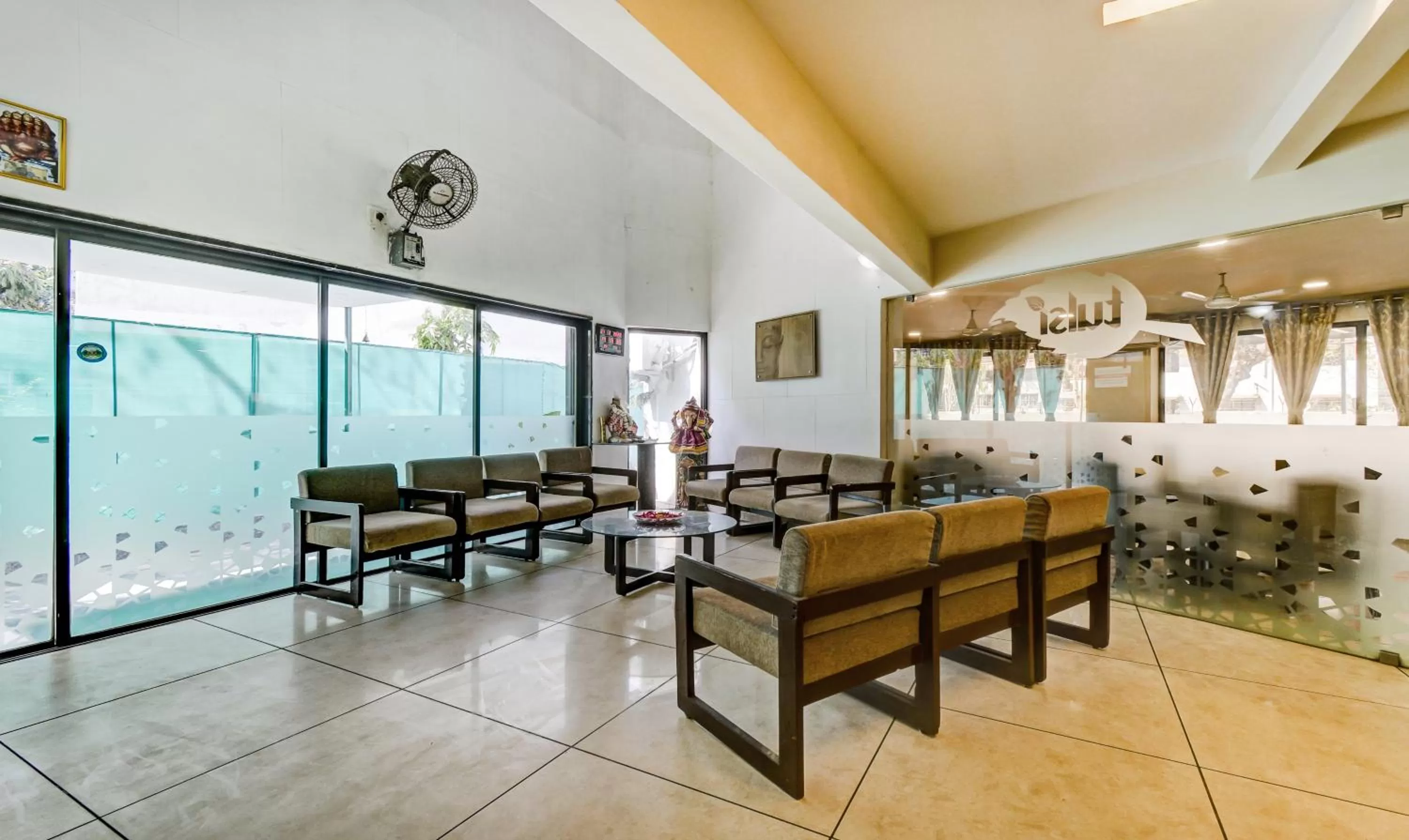 Seating area in Hotel Tulsi