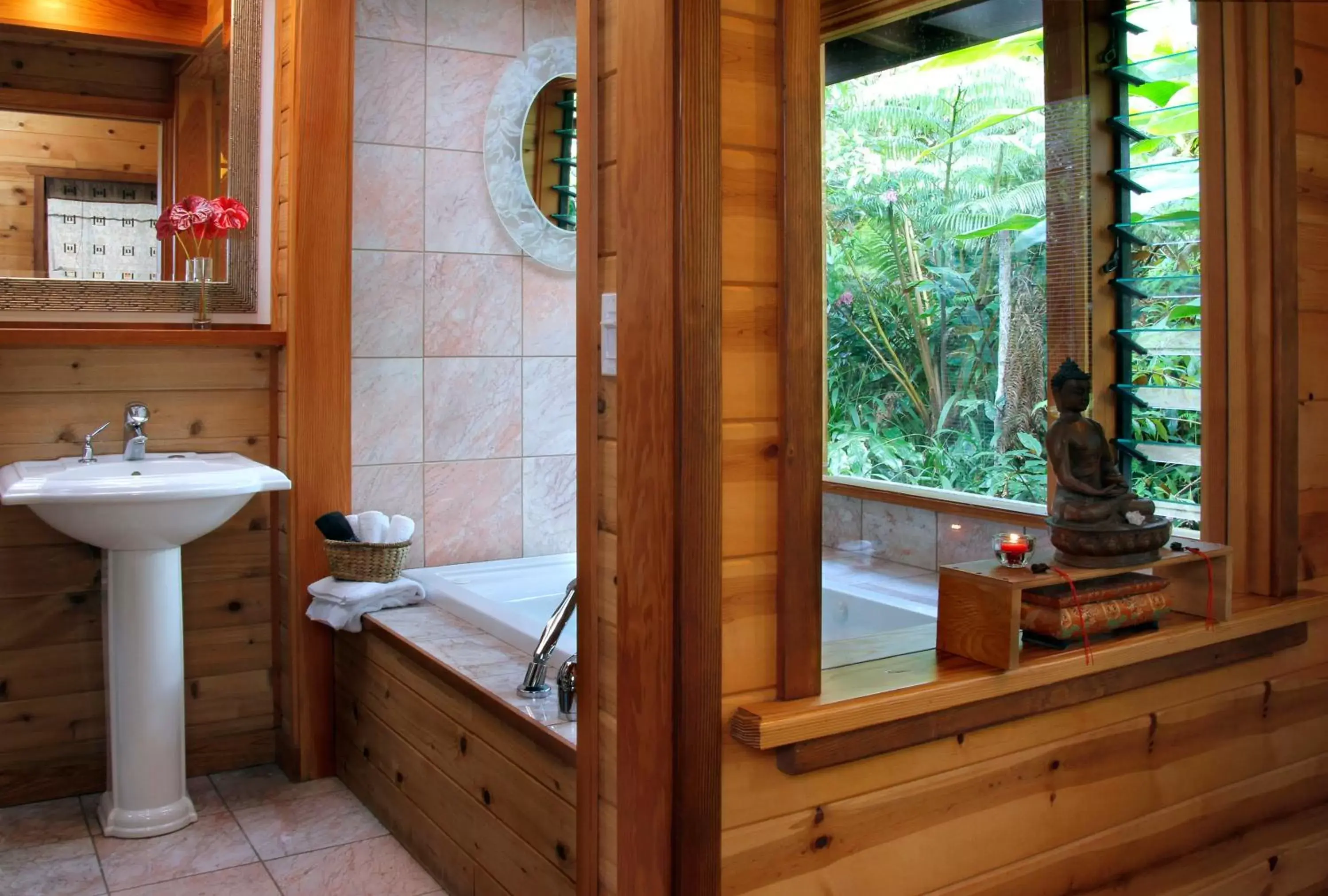 Shower, Bathroom in Lotus Garden Cottages