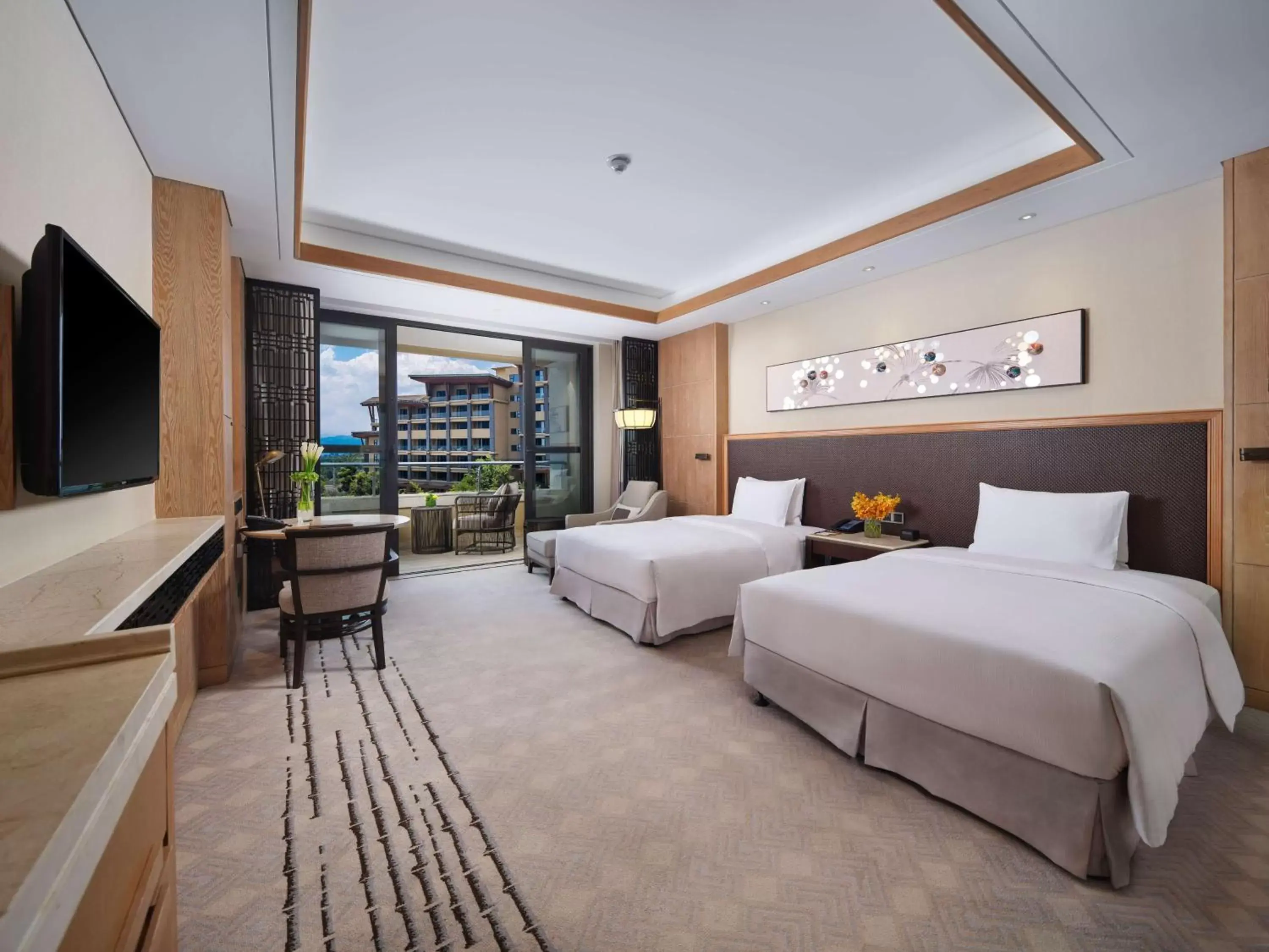 Bed in Hilton Dali Resort & Spa Bed in Hilton Dali Resort & Spa