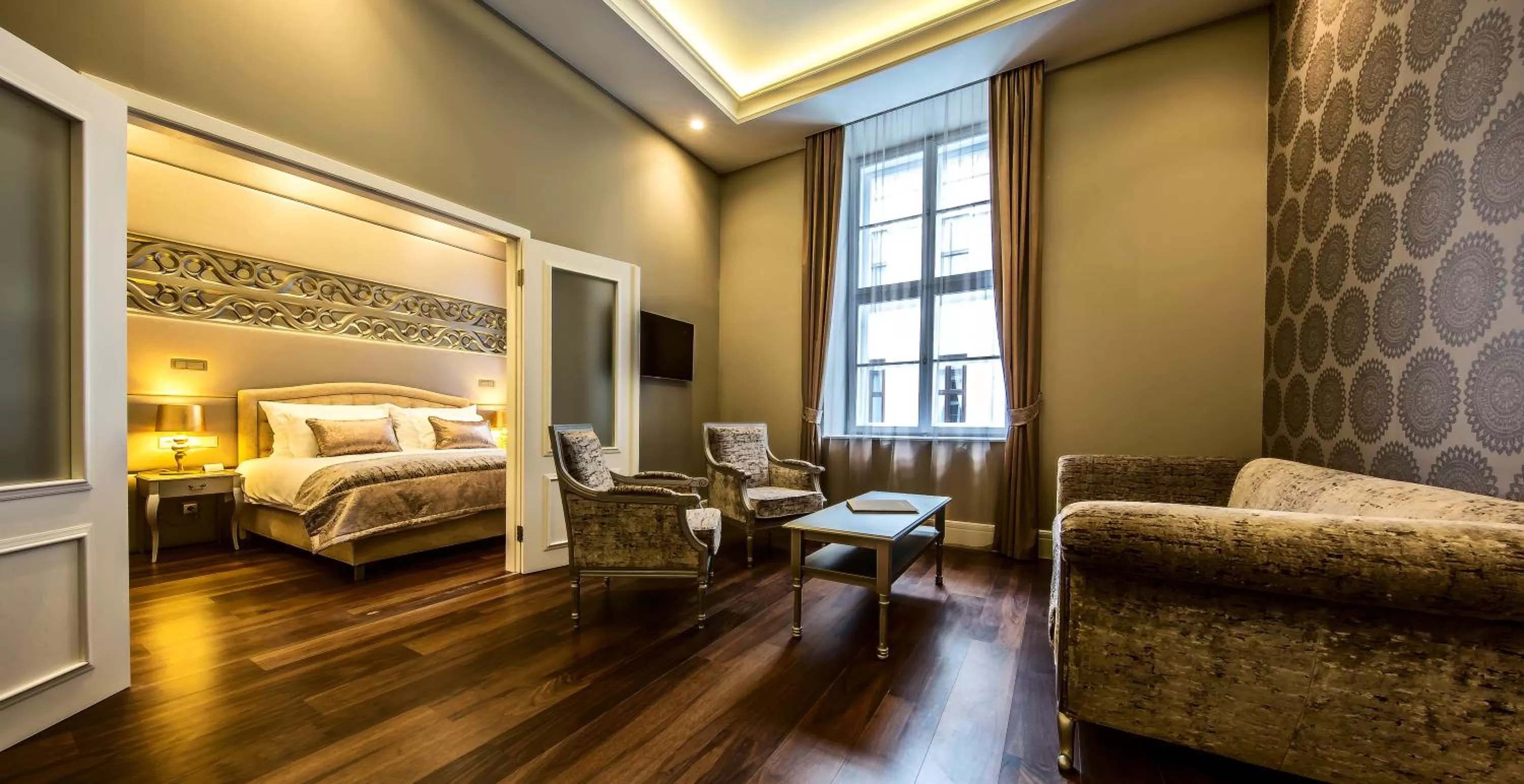 Bed in Prestige Hotel Budapest