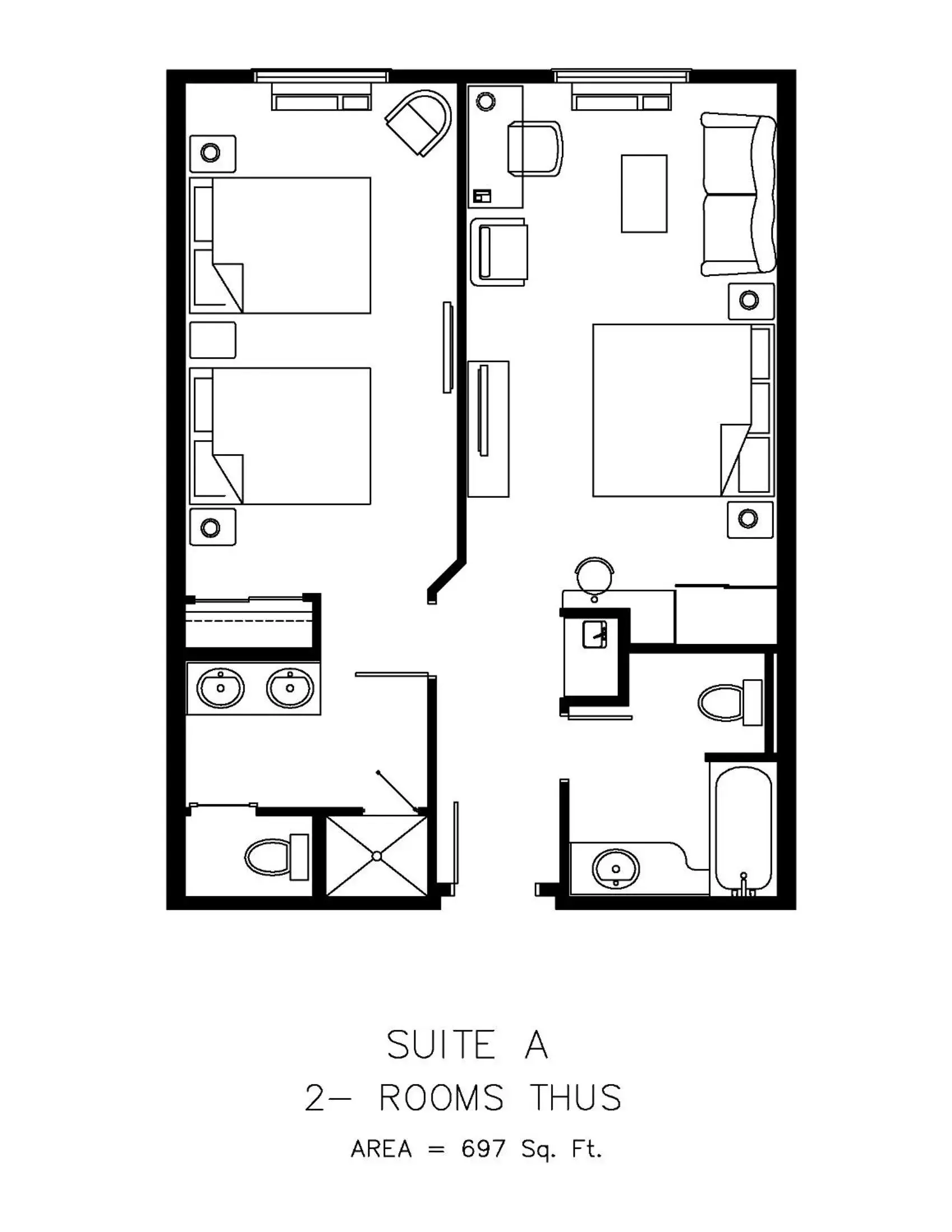 Bedroom, Floor Plan in Camrose Resort Casino