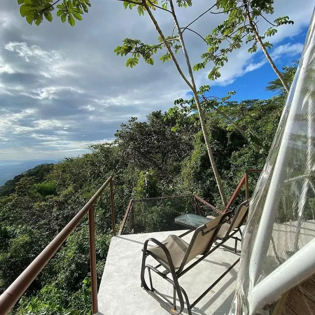 Balcony/Terrace in El Mirador Glamping & Apartments & Woodhouse & Swimingpool