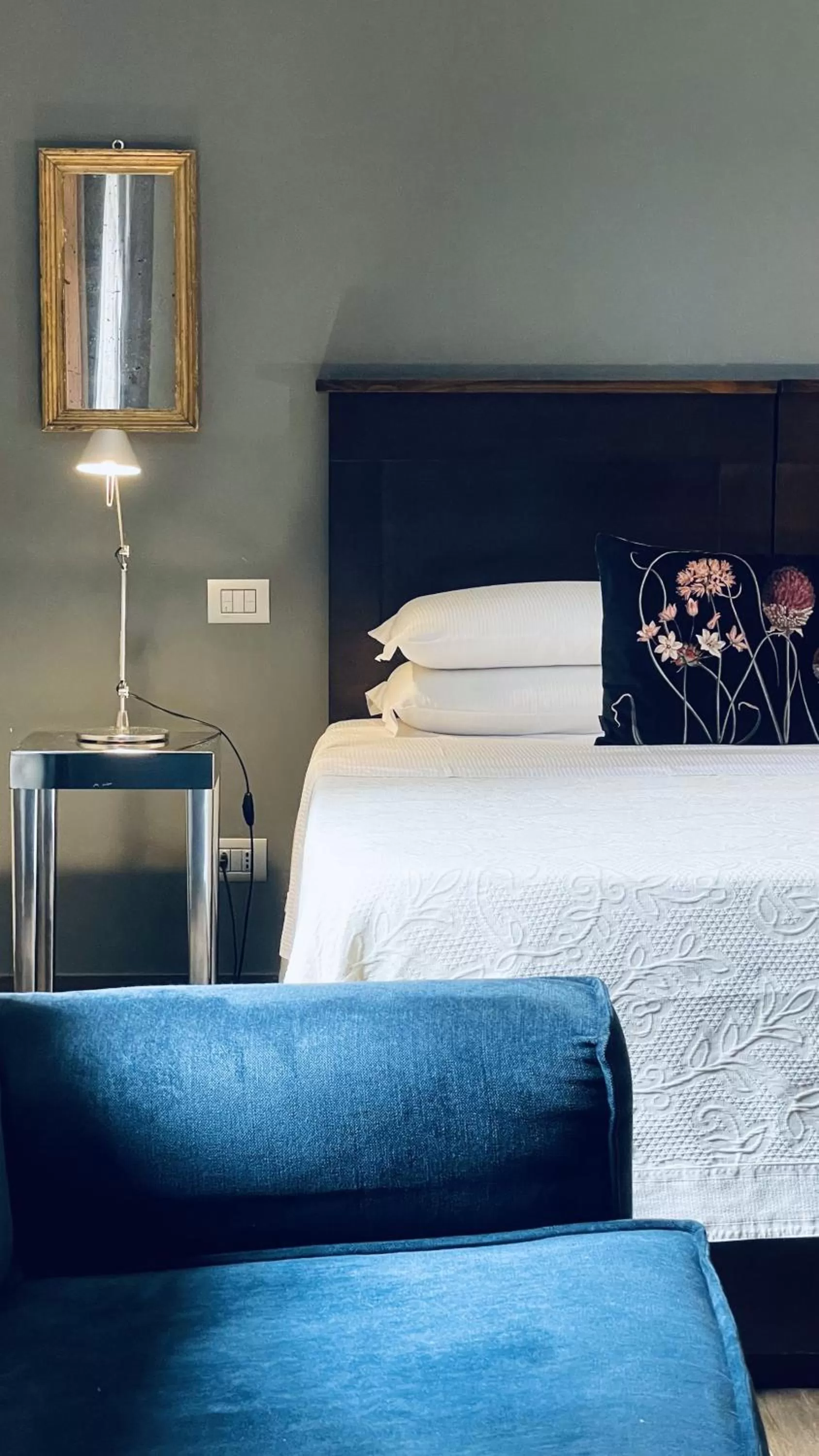 Bed in Hotel Palazzo Piccolomini