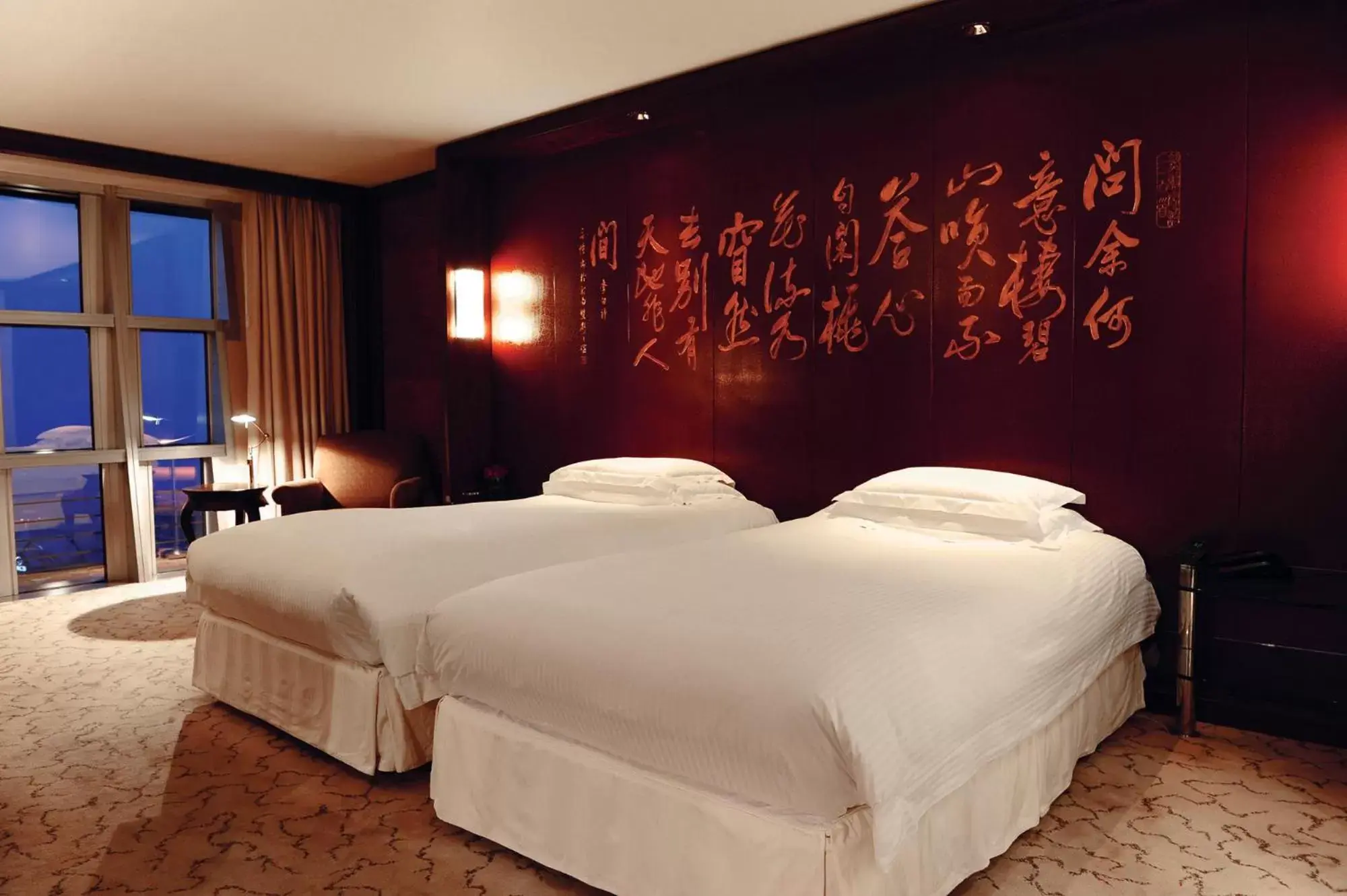 Bed in Grand Hyatt Shanghai