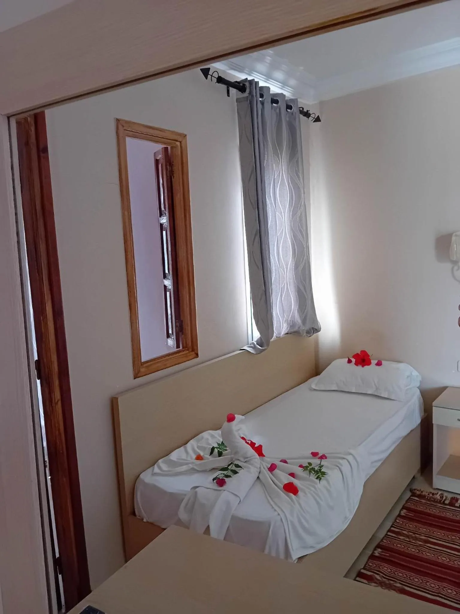 Bed in Hôtel Romane