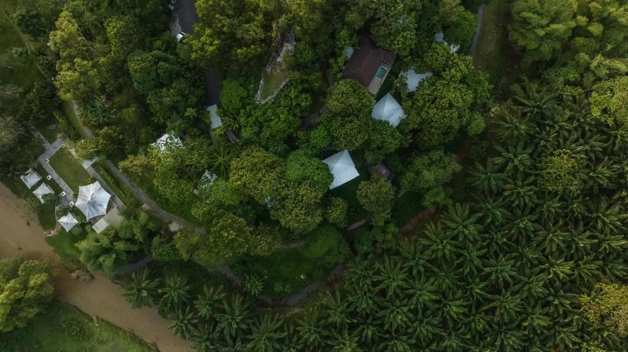 View (from property/room), Bird's-eye View in Kachonghills Tented Resort Trang