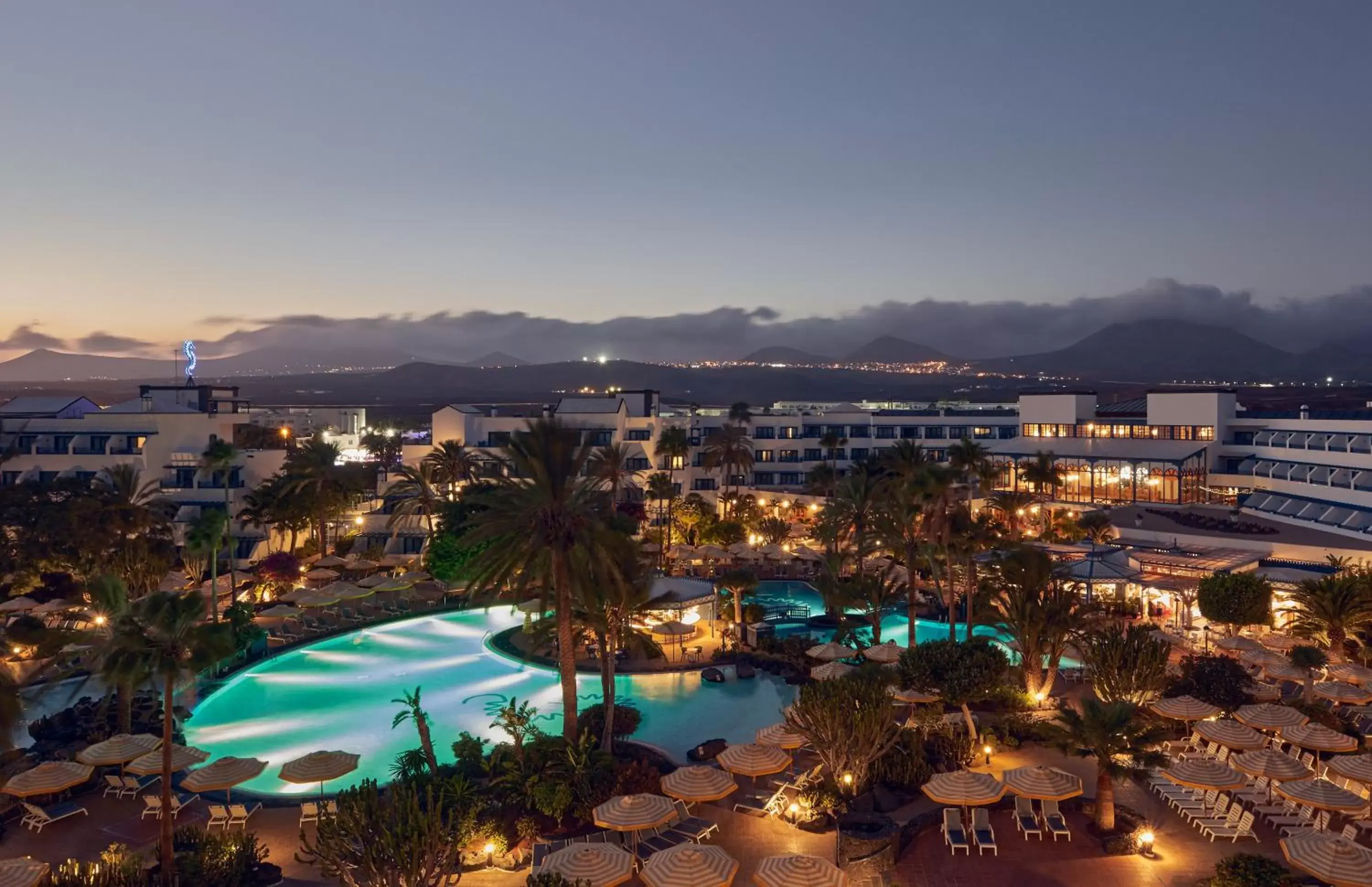 Night, Pool View in Seaside Los Jameos