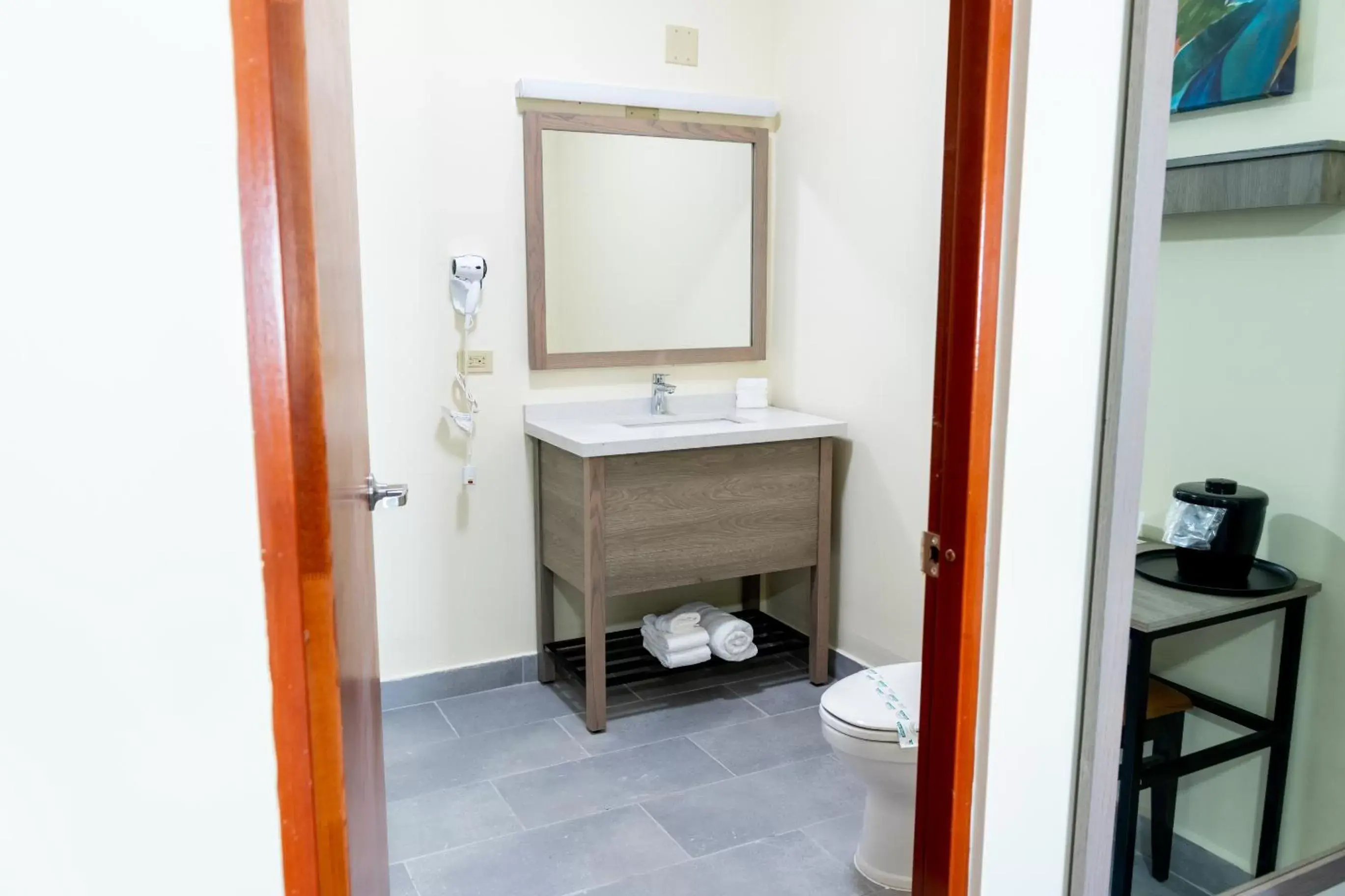 Bathroom in Mayaguez Plaza Hotel; SureStay Collection by Best Western