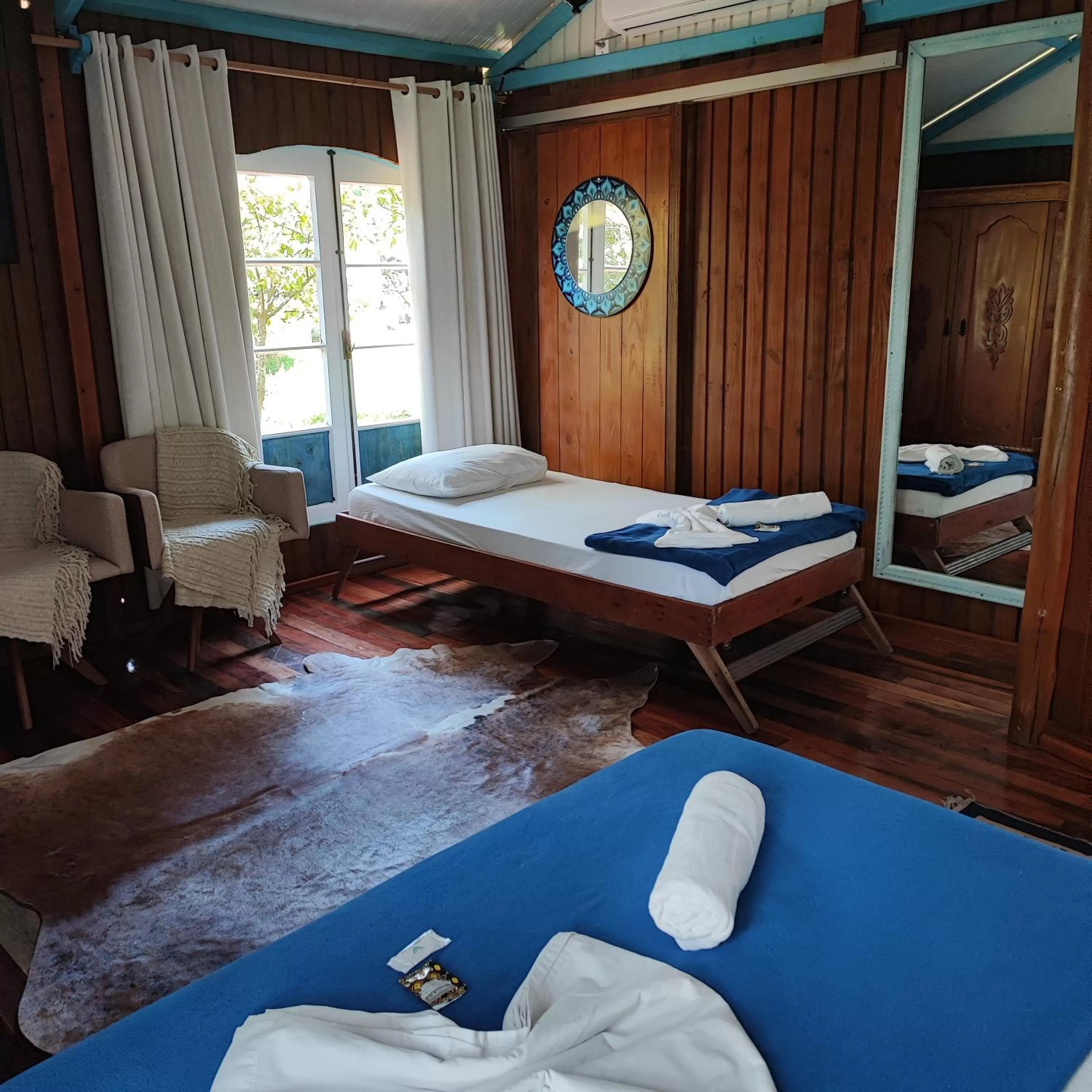 Bed in Hotel Chácara das Flores