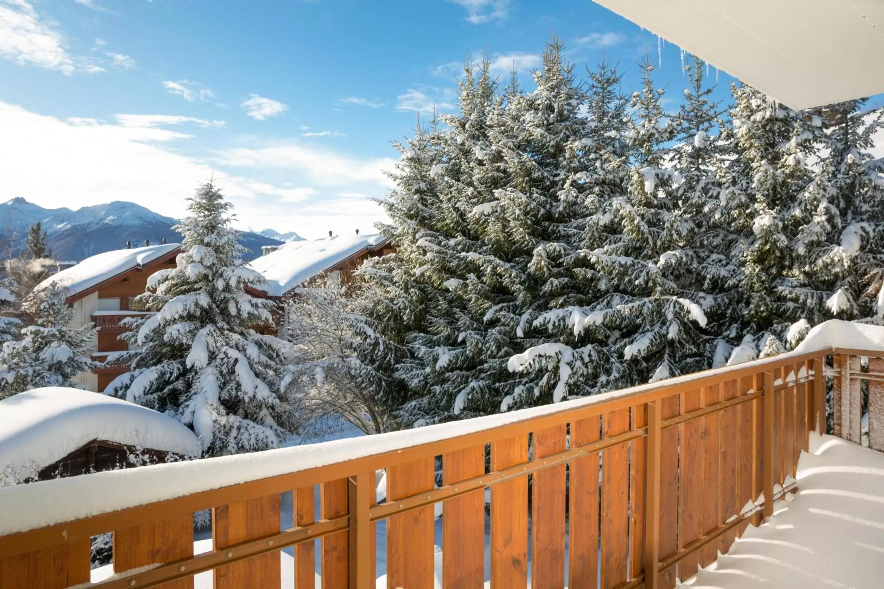 Balcony/Terrace, Winter in Hotel La Prairie