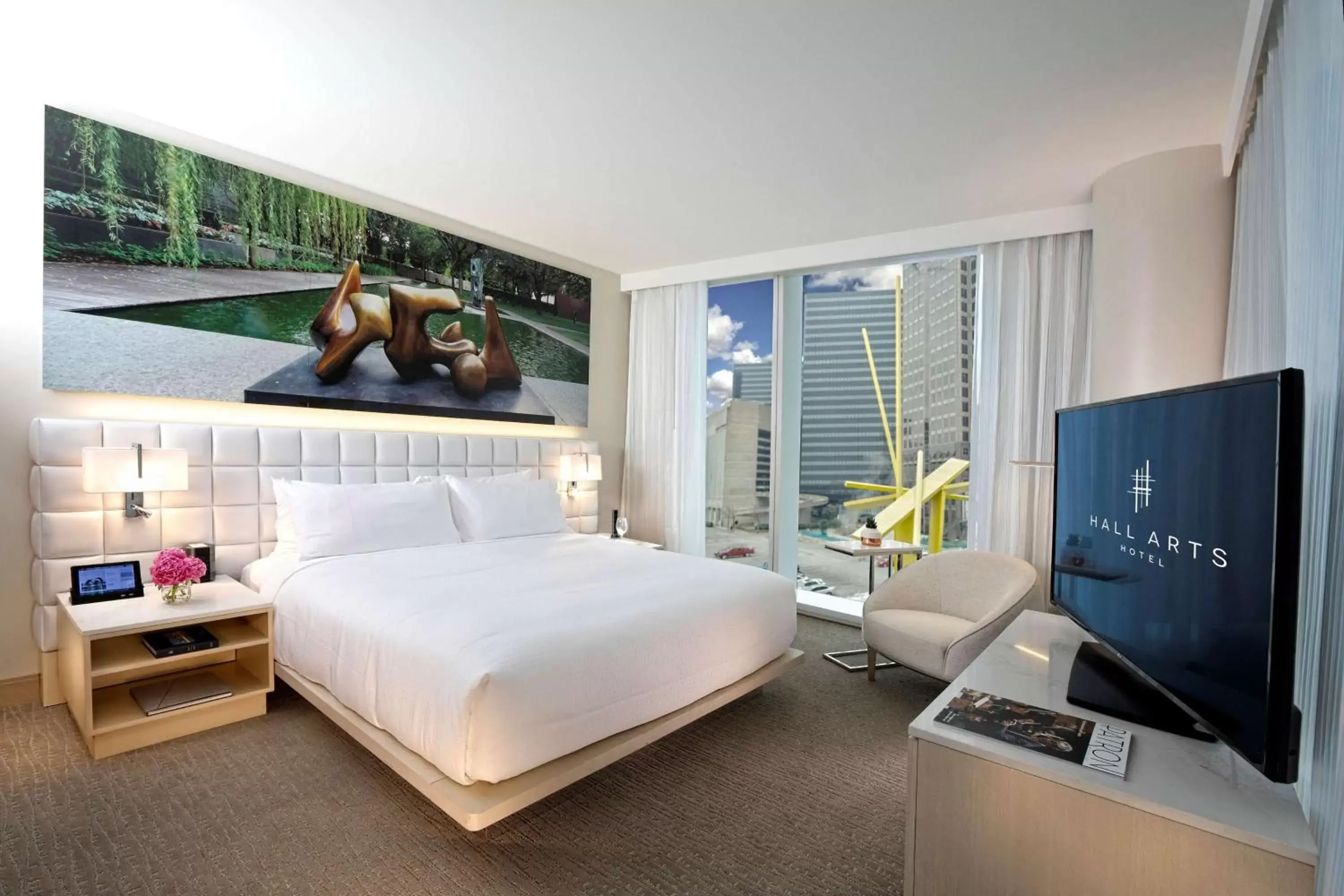 Bed in HALL Arts Hotel Dallas, Curio Collection by Hilton