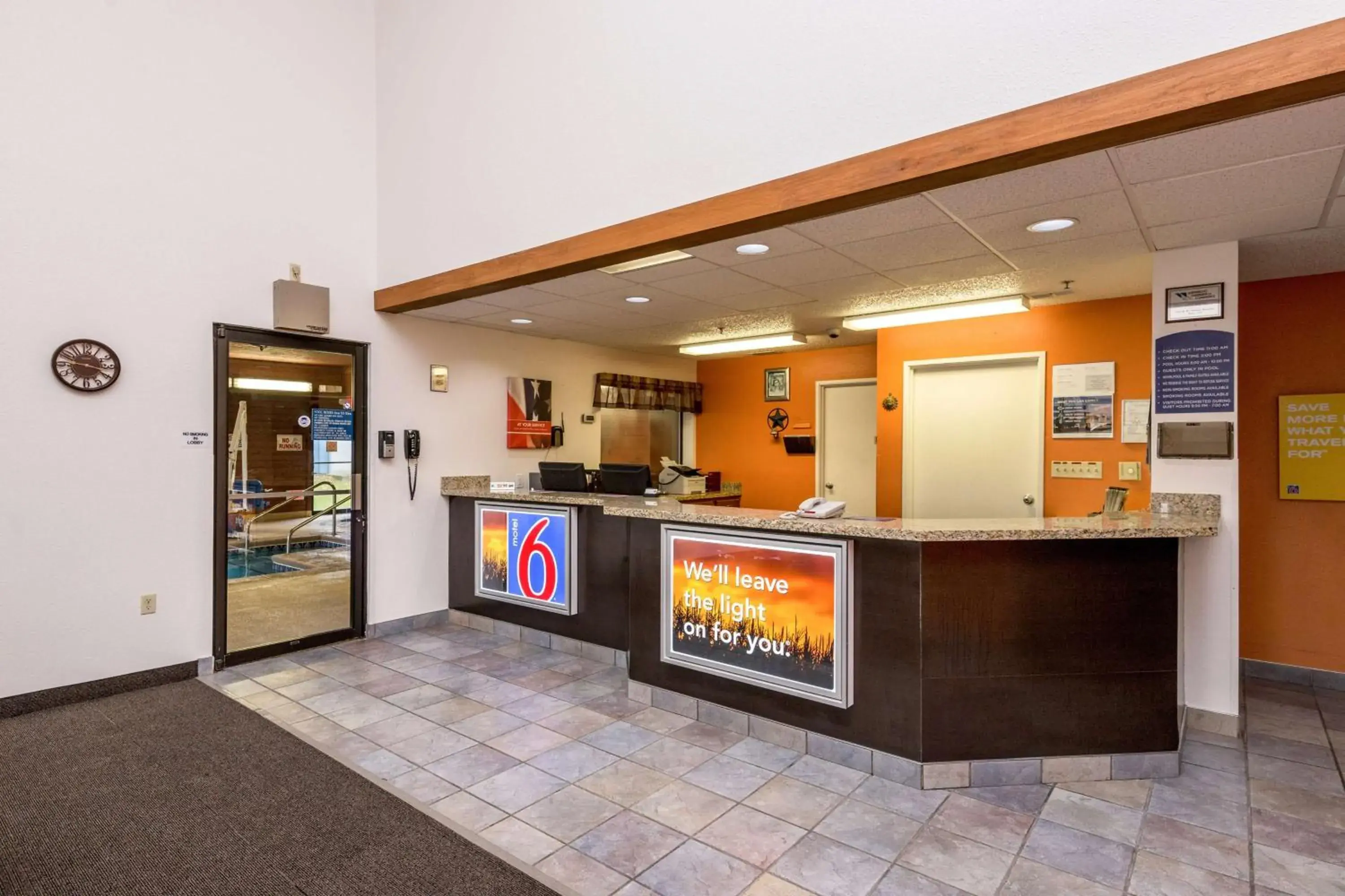 Property logo or sign, Lobby/Reception in Motel 6-Waterloo, IA