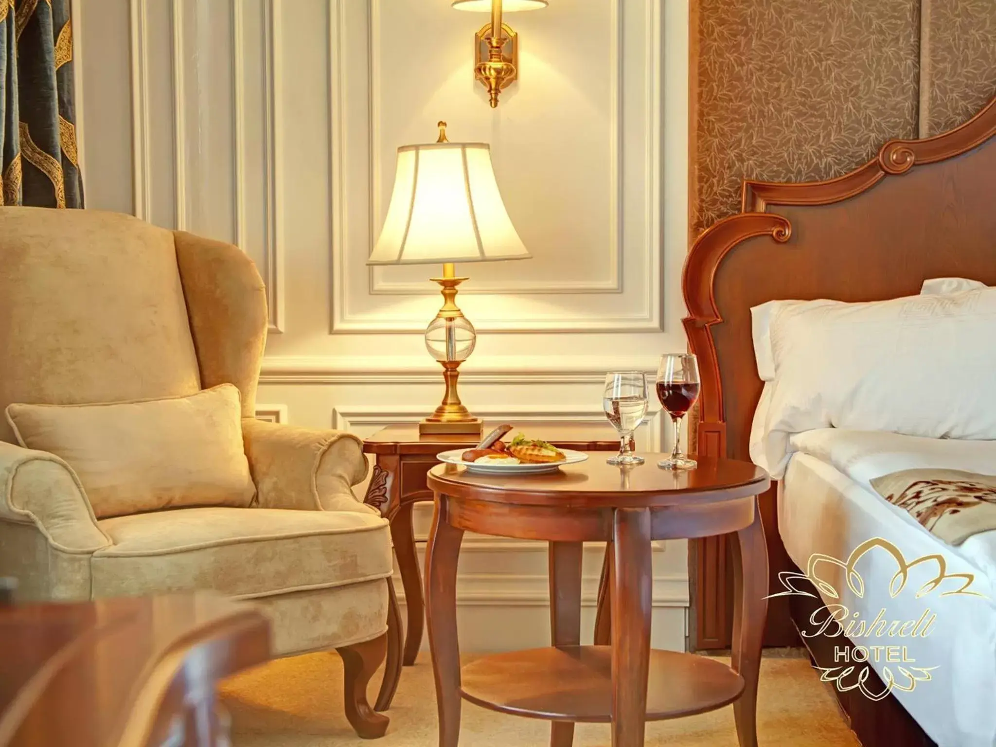 Decorative detail, Bed in Bishrelt Hotel Decorative detail, Bed in Bishrelt Hotel