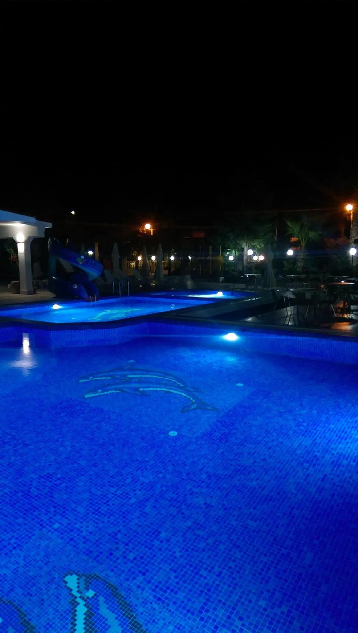 Night, Swimming Pool in Hotel Billurcu