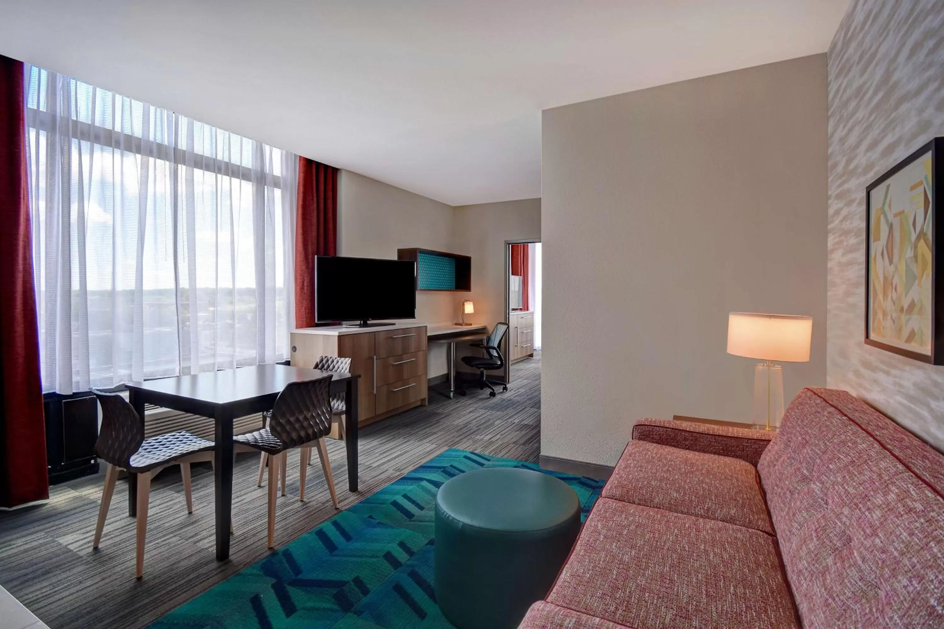 Living room in Home2 Suites By Hilton Kalamazoo Downtown, Mi