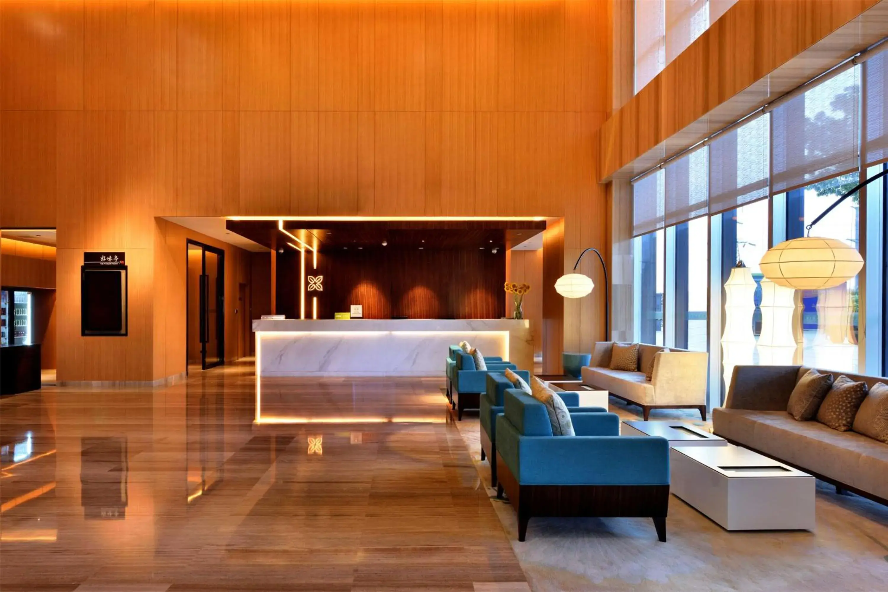 Lobby or reception in Hilton Garden Inn Chengdu Huayang Lobby or reception in Hilton Garden Inn Chengdu Huayang
