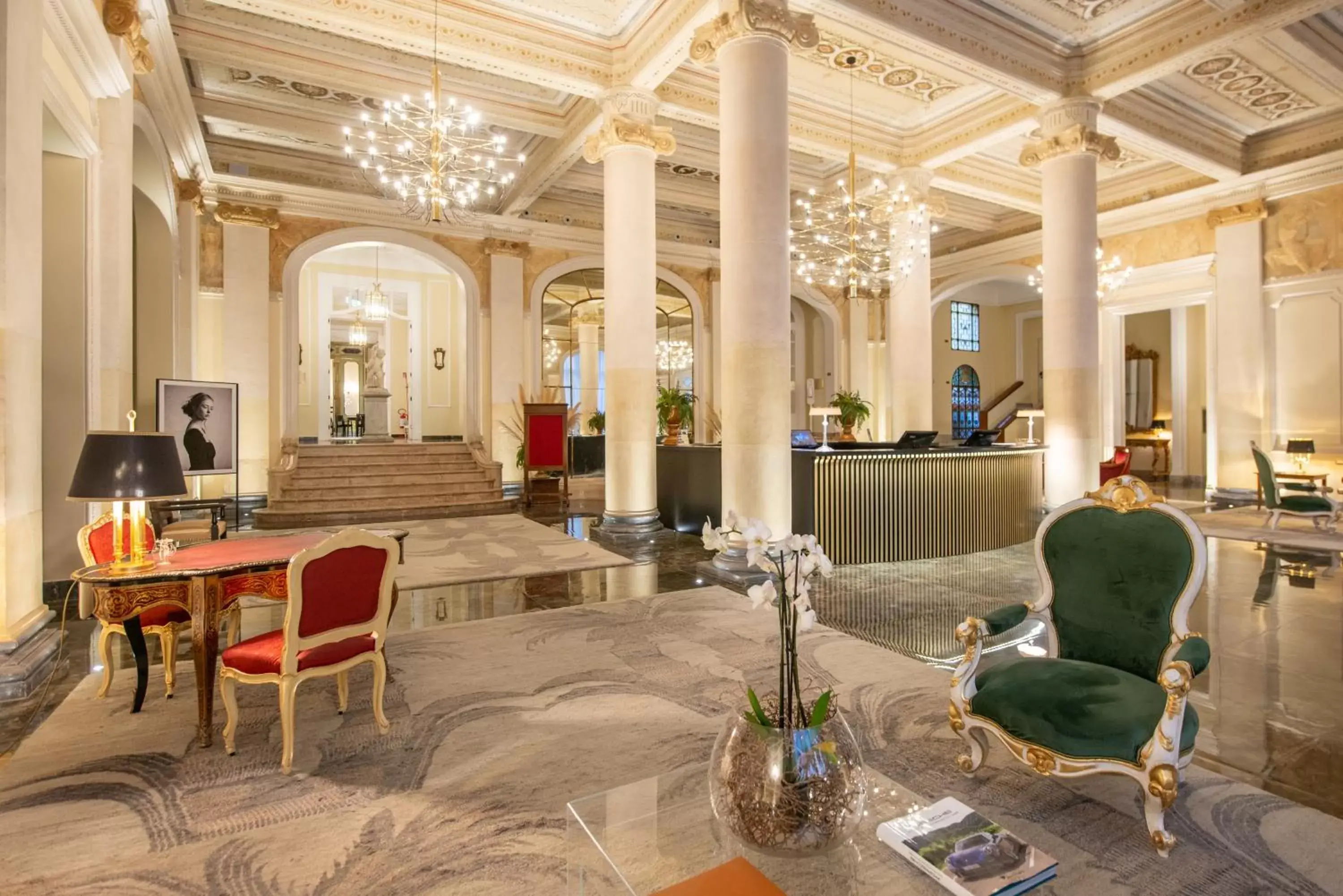 Lobby or reception, Lounge/Bar in Grand Hotel Et Des Palmes
