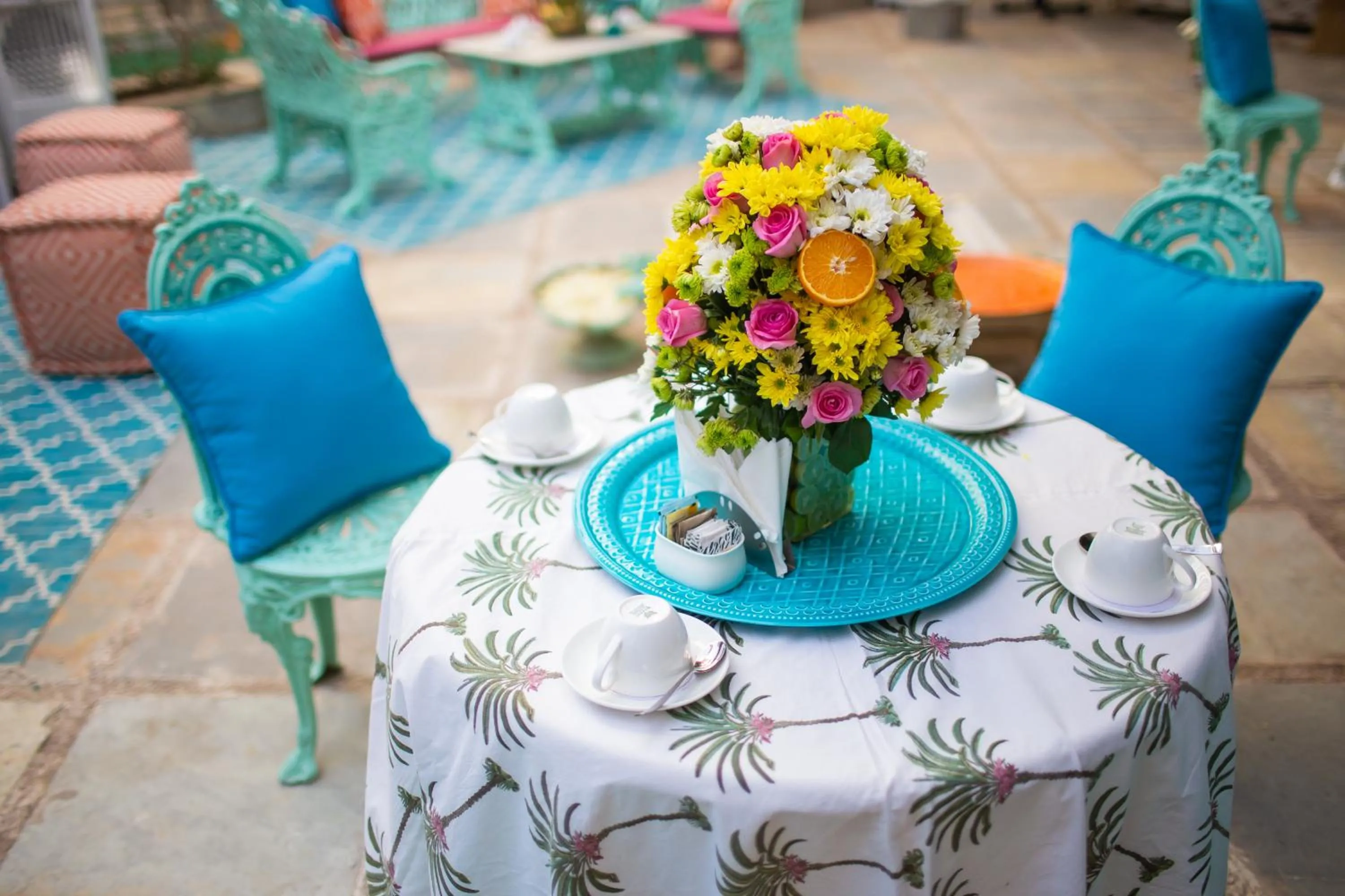 Seating area in Hotel Udai Kothi