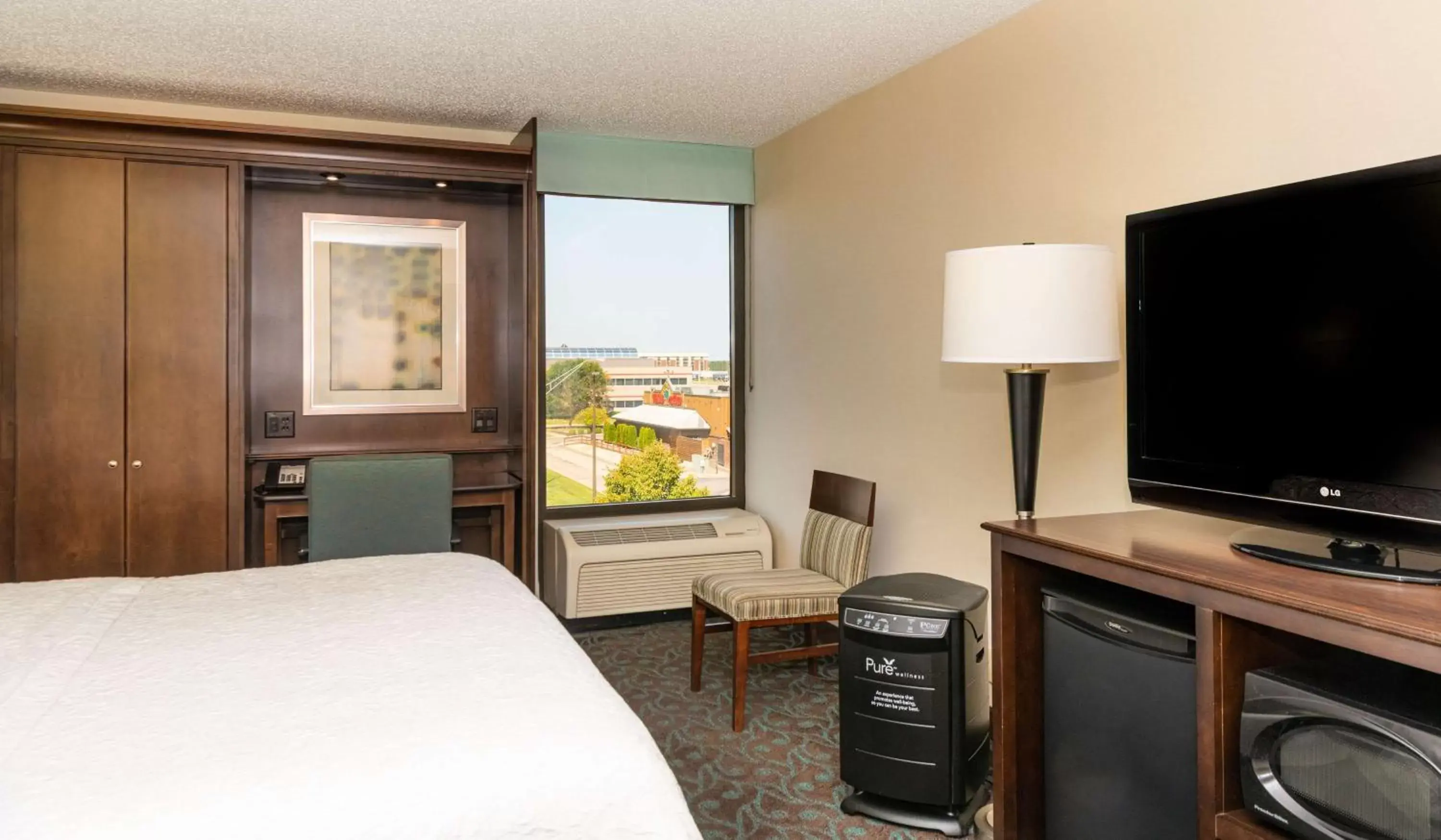 Bedroom, TV/Entertainment Center in Hampton Inn Evansville