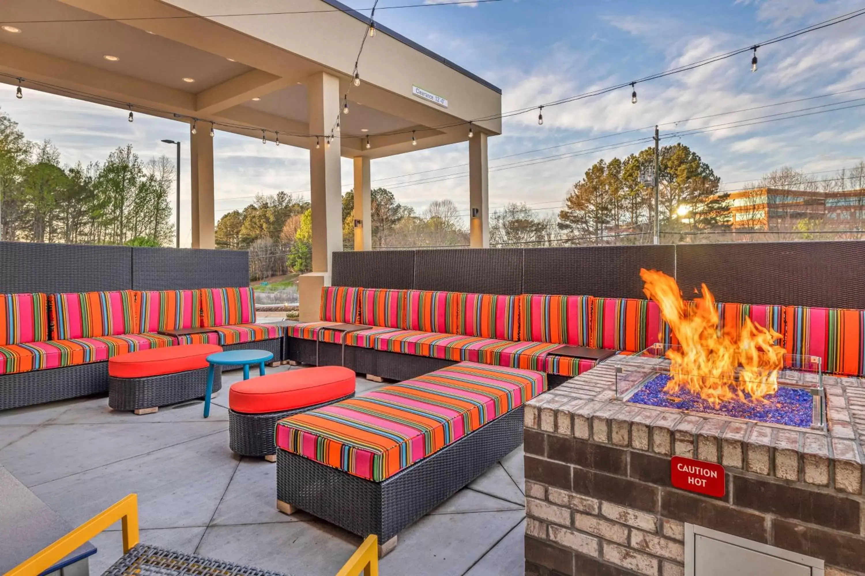 Patio in Home2 Suites By Hilton Raleigh State Arena