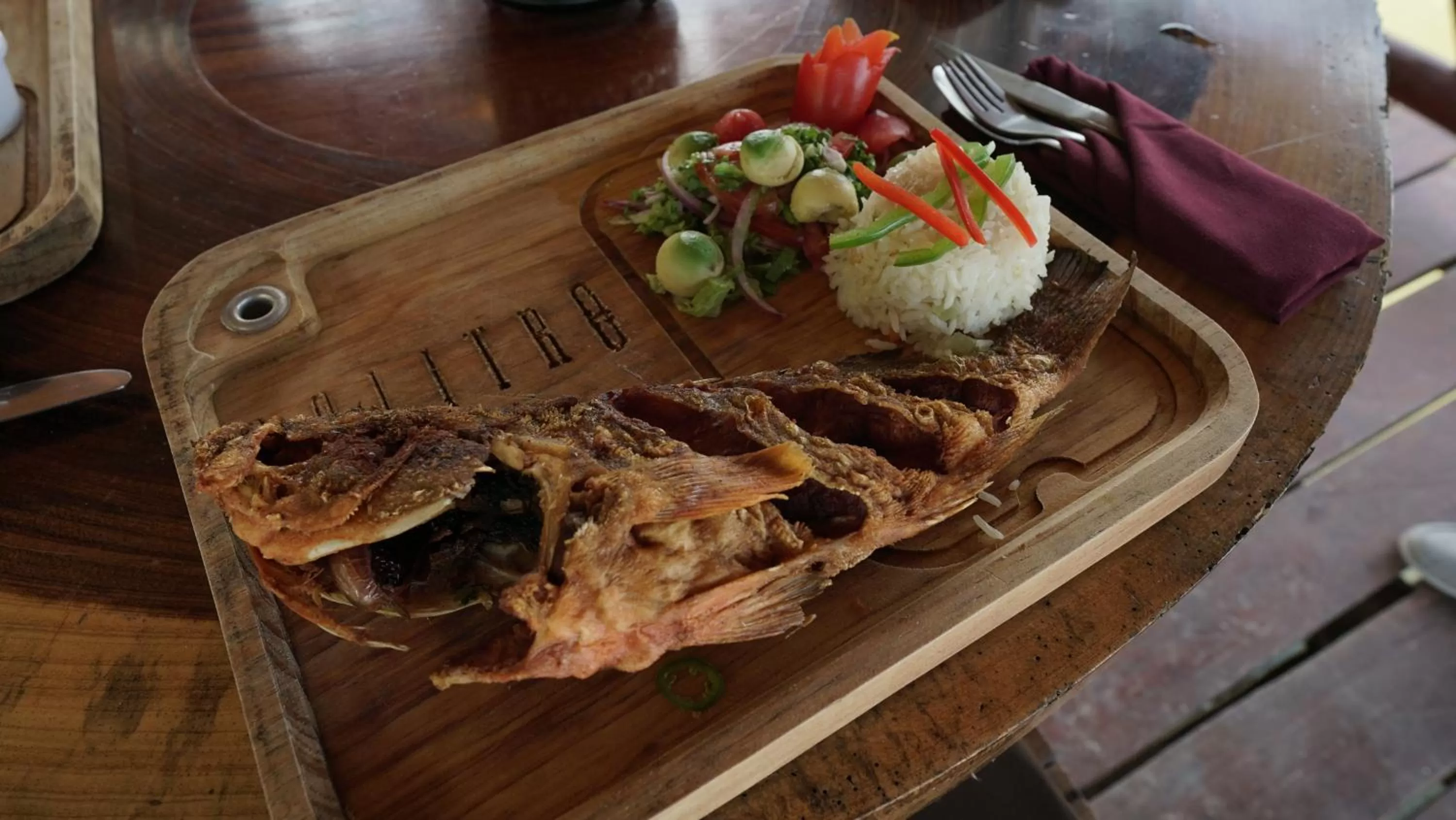 Food in Hotel Rio Lagartos