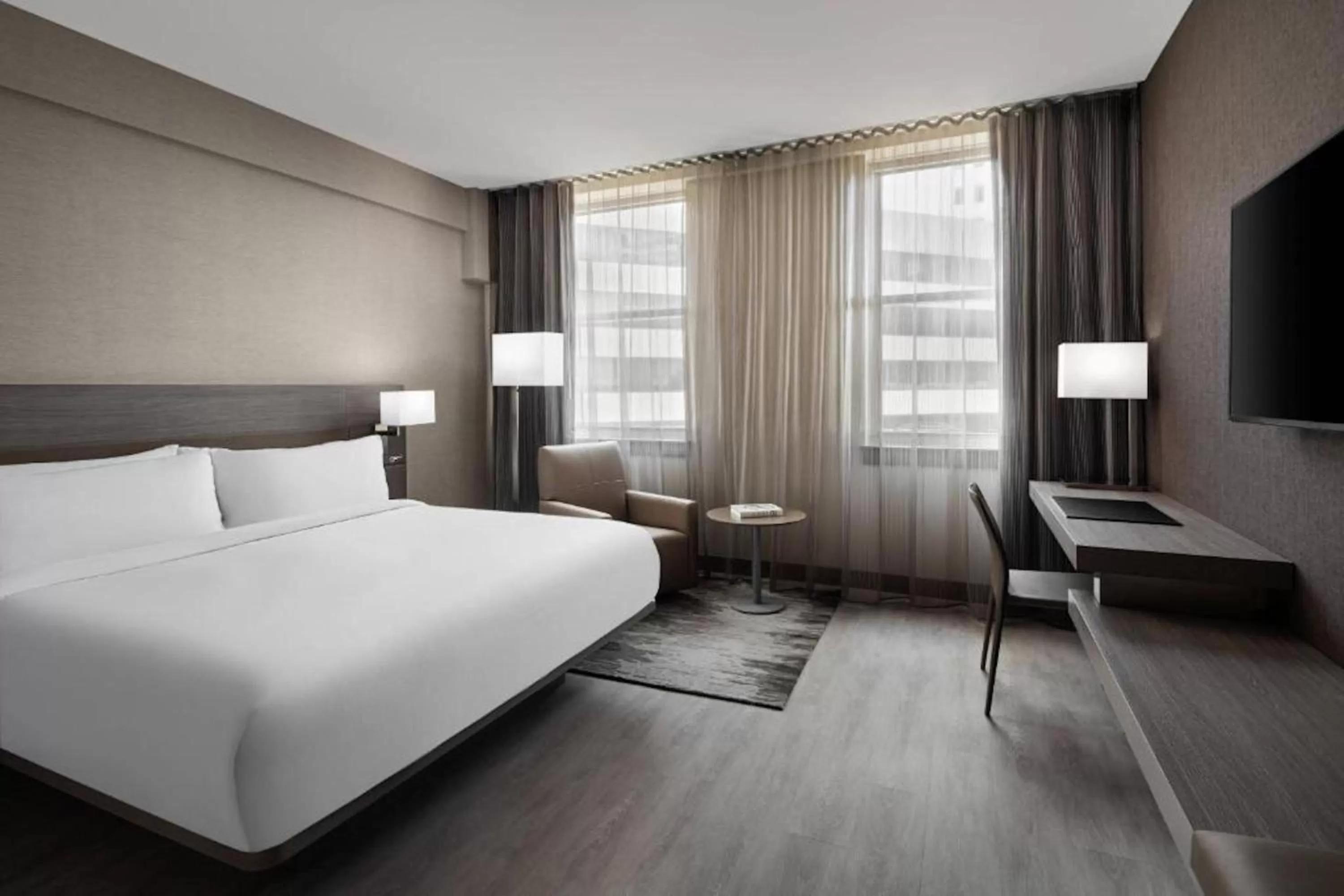 Bedroom, Bed in AC Hotel by Marriott Little Rock Downtown