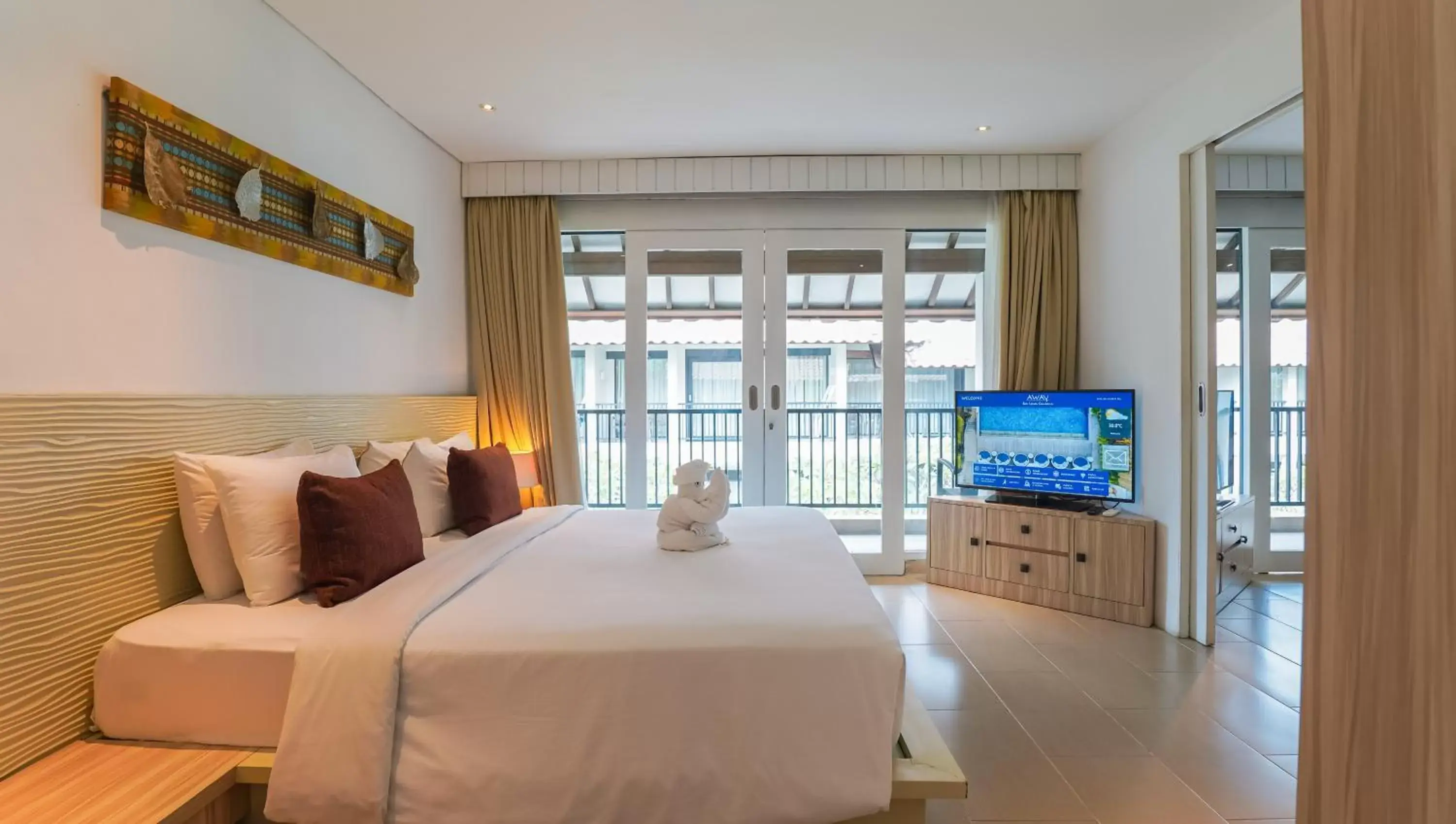 View (from property/room), TV/Entertainment Center in Away Bali Legian Camakila Resort