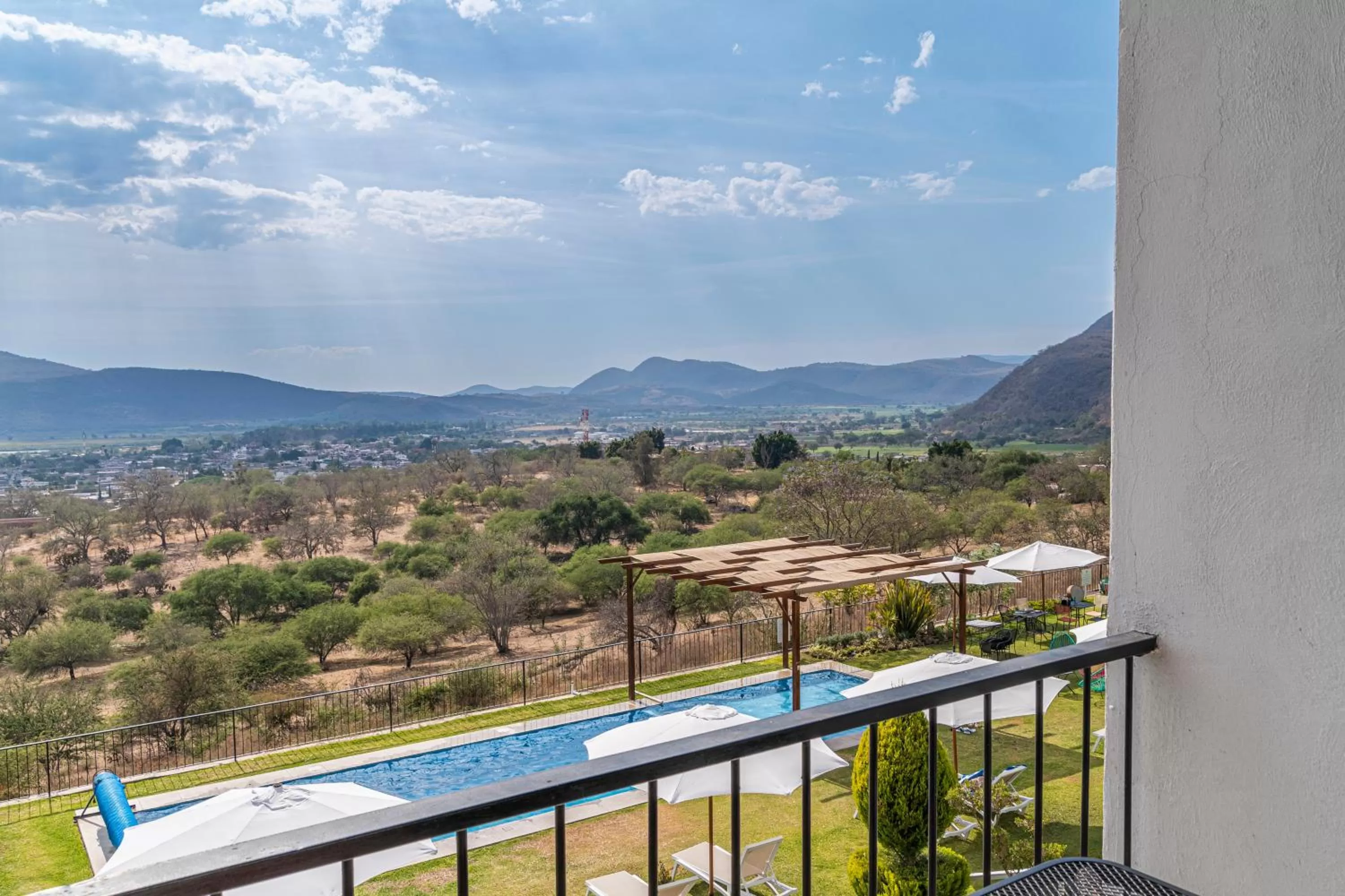 Balcony/Terrace, Pool View in Hotel Boutique Marrakesh