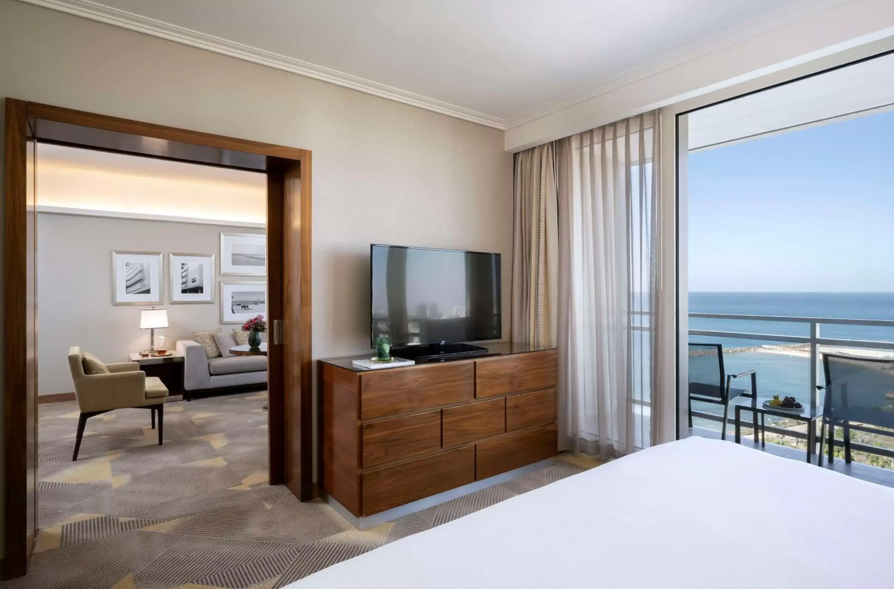 View (from property/room), TV/Entertainment Center in Hilton Tel Aviv Hotel