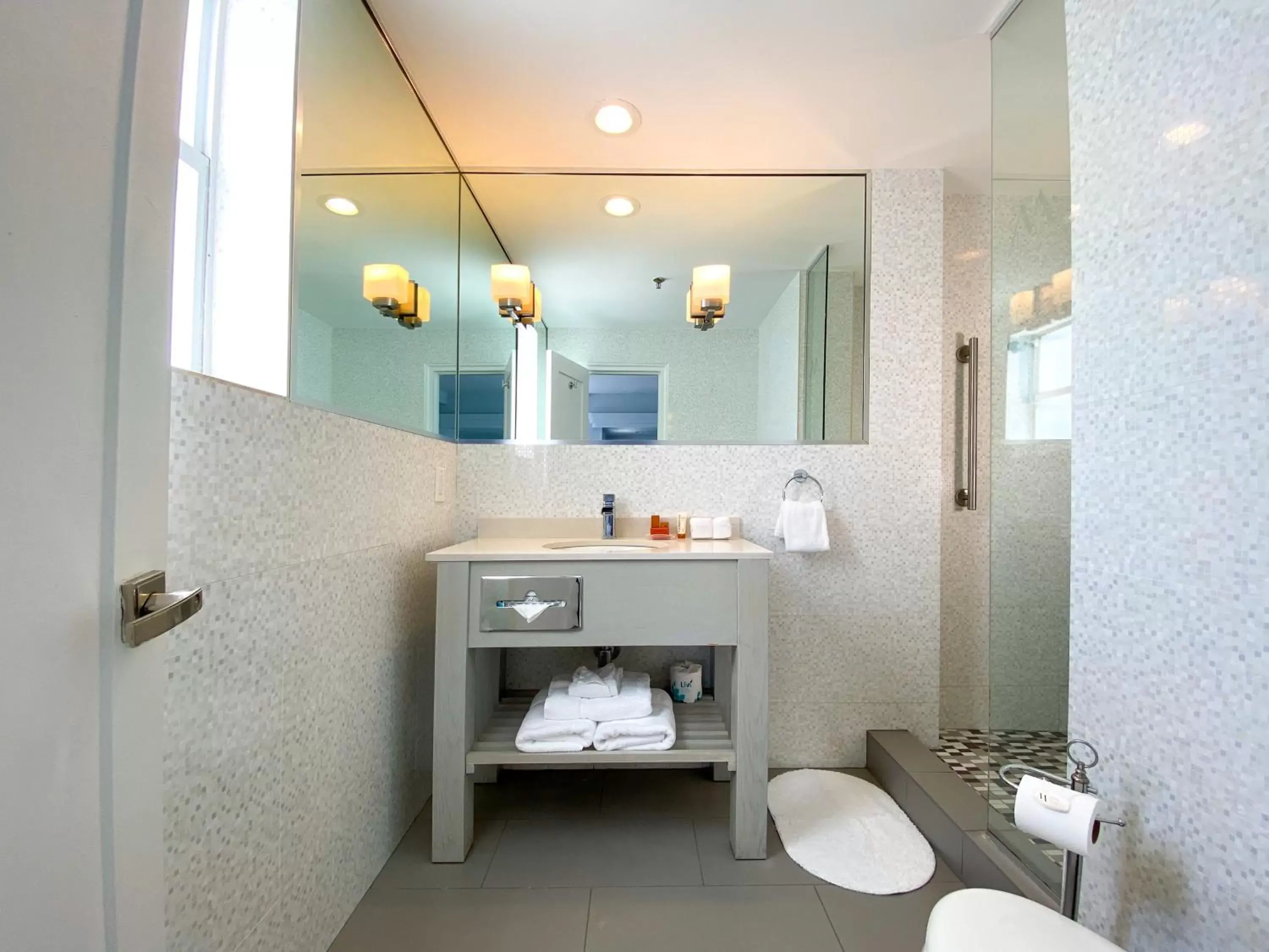 Bathroom in Marseilles Beachfront Hotel