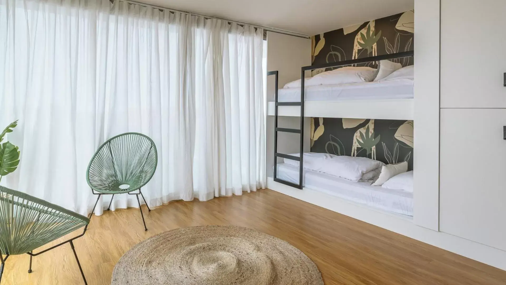 Bedroom, Bunk Bed in The Salty Pelican Yoga & Surf Retreat