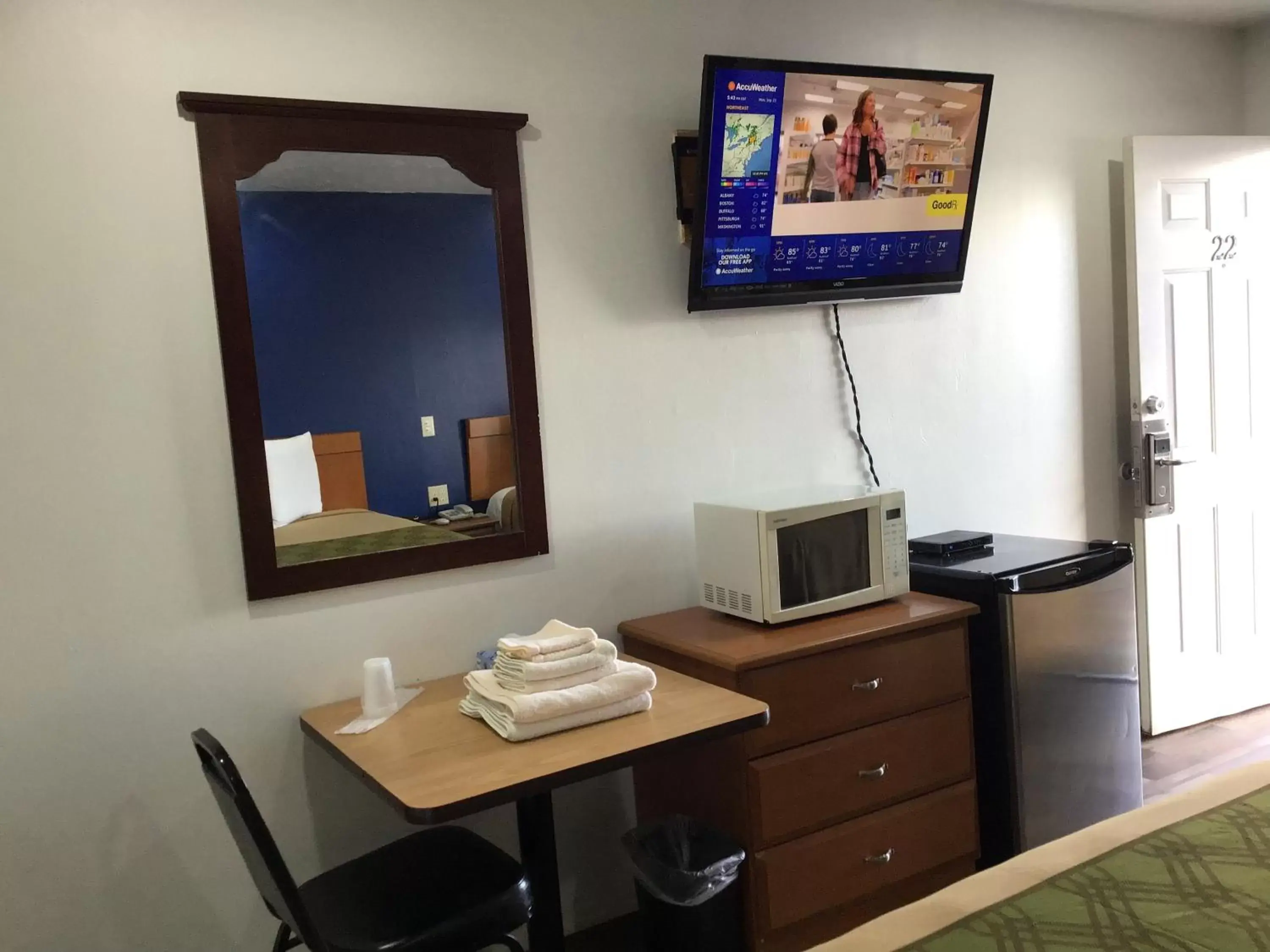 TV/Entertainment Center in Western motel