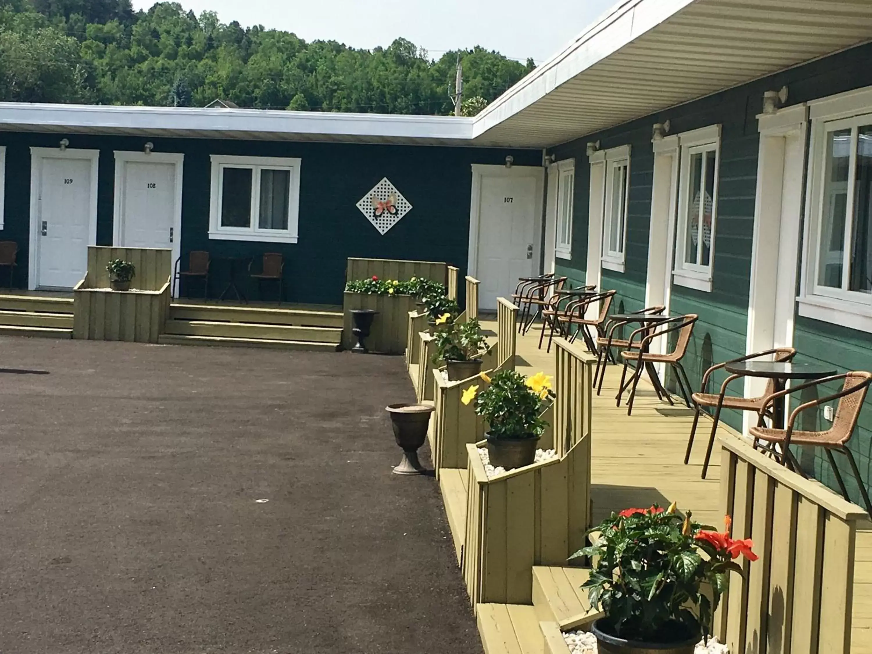 Balcony/Terrace in Motel Des Cascades