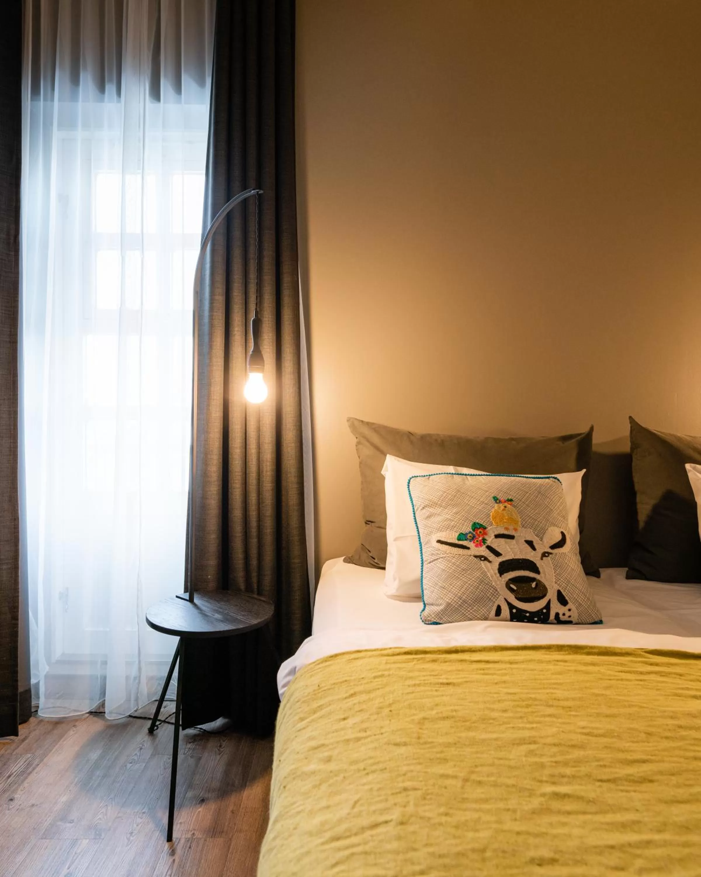 Bed in Hotel Leifur Eiriksson